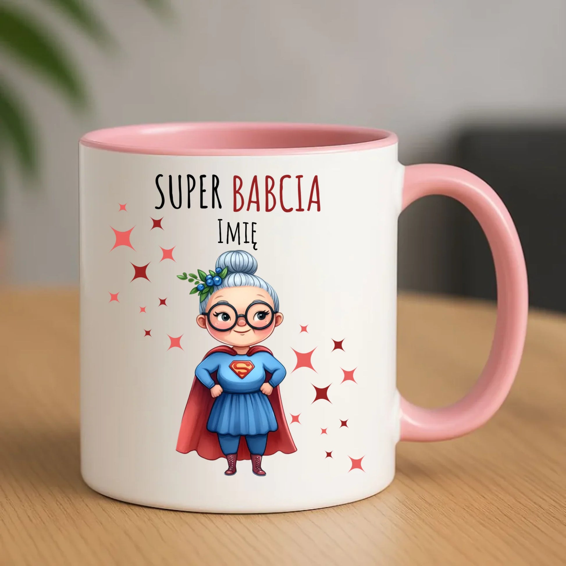 Kubek dla babci - Super Babcia - personalizowany B02 - StoryCups.pl