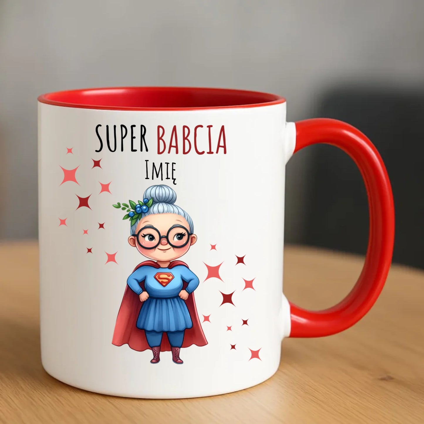 Kubek dla babci - Super Babcia - personalizowany B02 - StoryCups.pl
