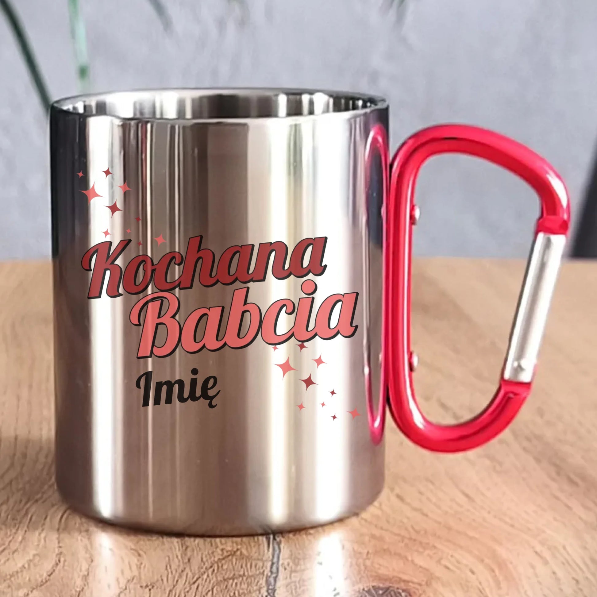 Kubek metalowy dla babci - Kochana Babcia - personalizowany B05 - StoryCups.pl