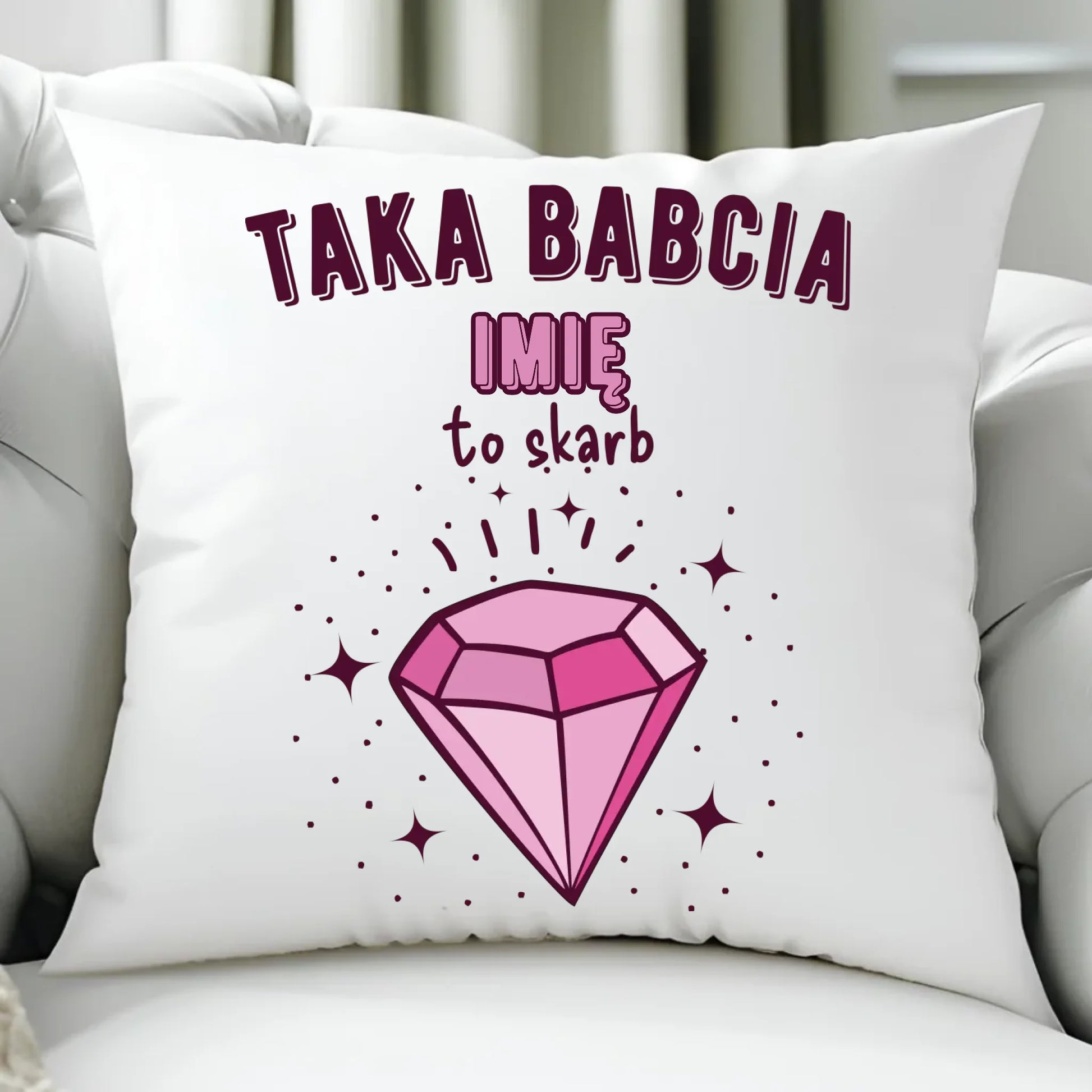 Poduszka dla babci - Taka Babcia to skarb - personalizowana B06 - StoryCups.pl