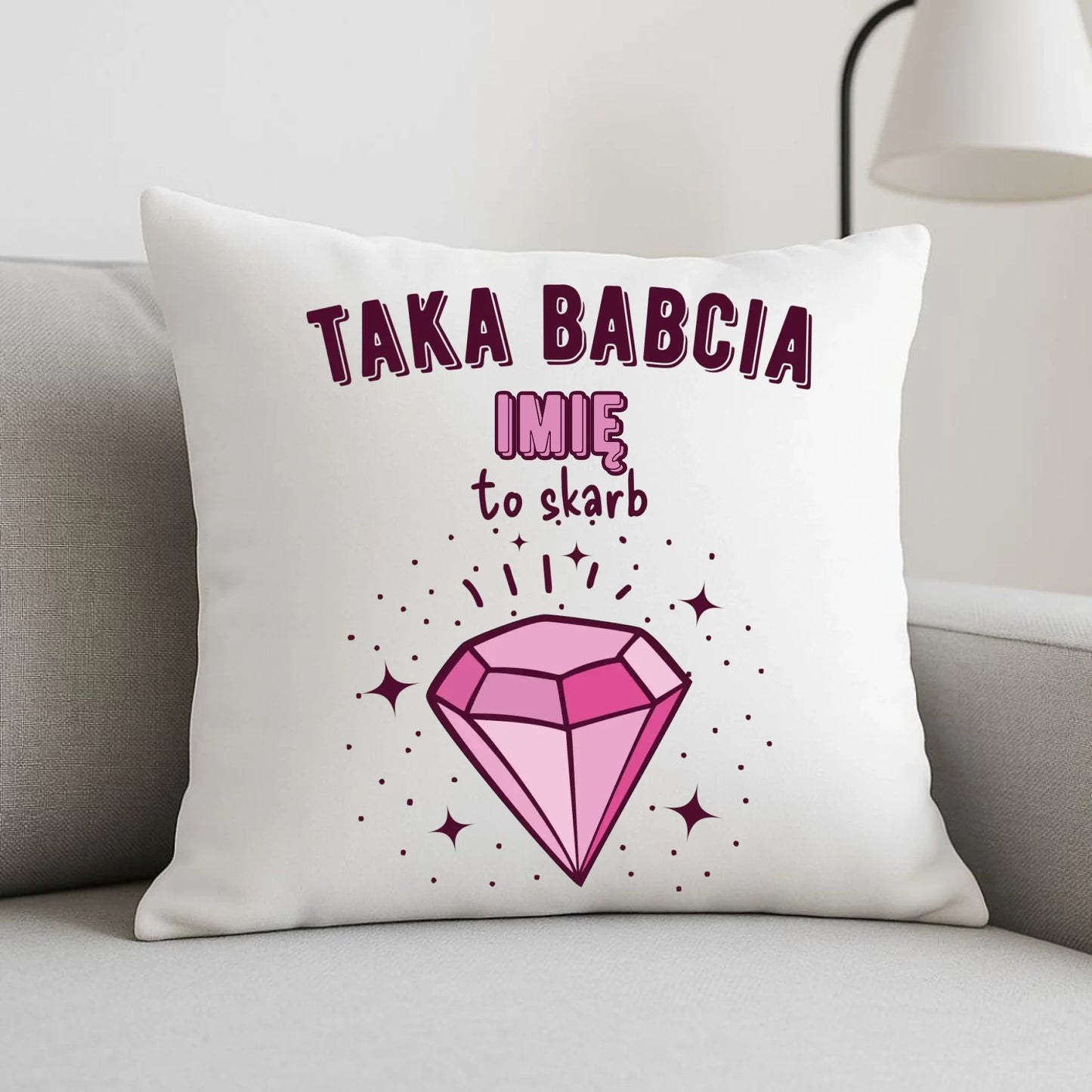 Poduszka dla babci - Taka Babcia to skarb - personalizowana B06 - StoryCups.pl