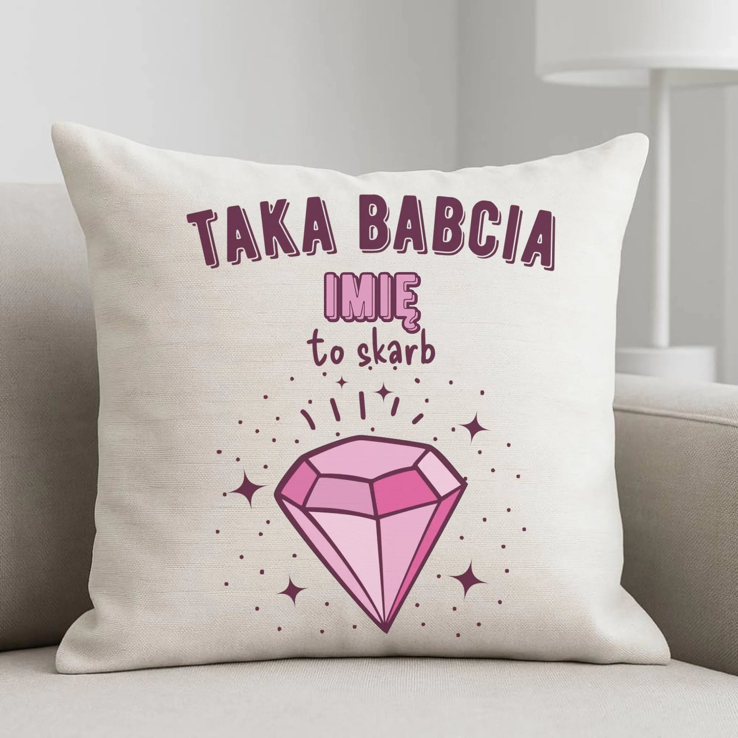 Poduszka dla babci - Taka Babcia to skarb - personalizowana B06 - StoryCups.pl