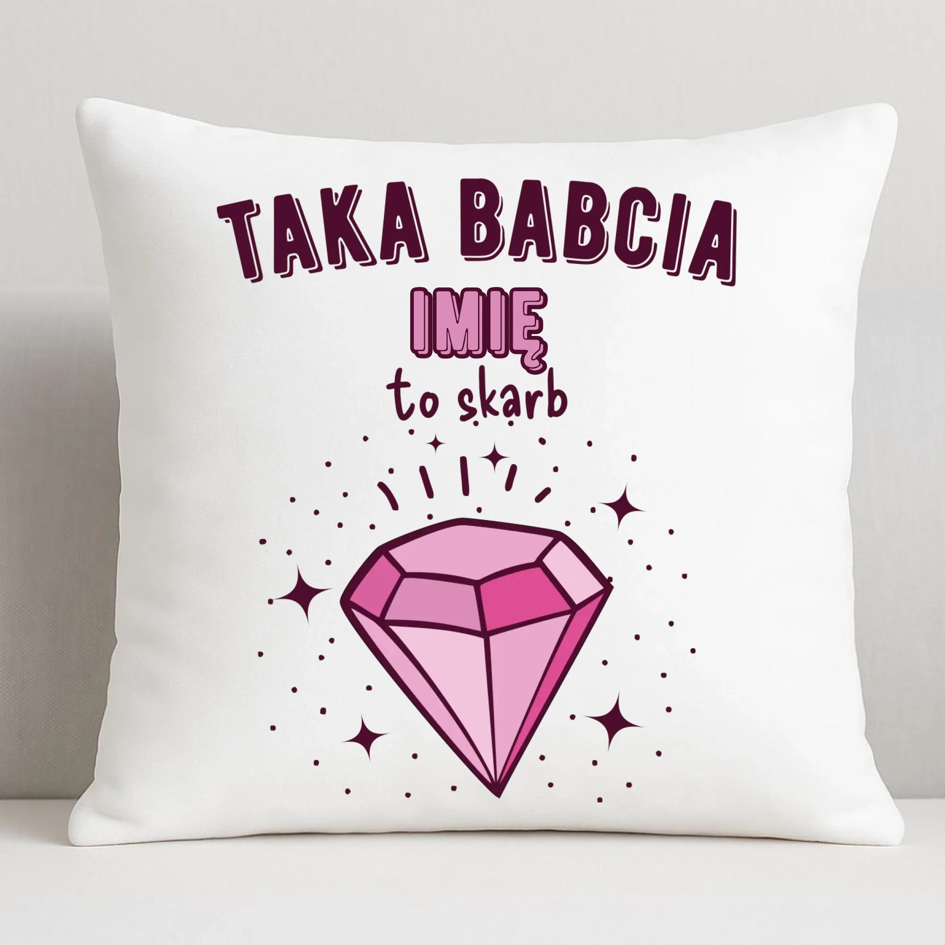 Poduszka dla babci - Taka Babcia to skarb - personalizowana B06 - StoryCups.pl