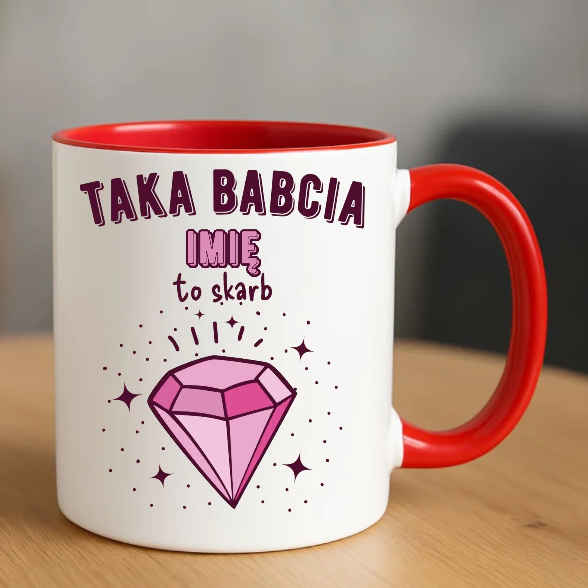 Kubek dla babci - Taka Babcia to skarb - personalizowany B06 - StoryCups.pl