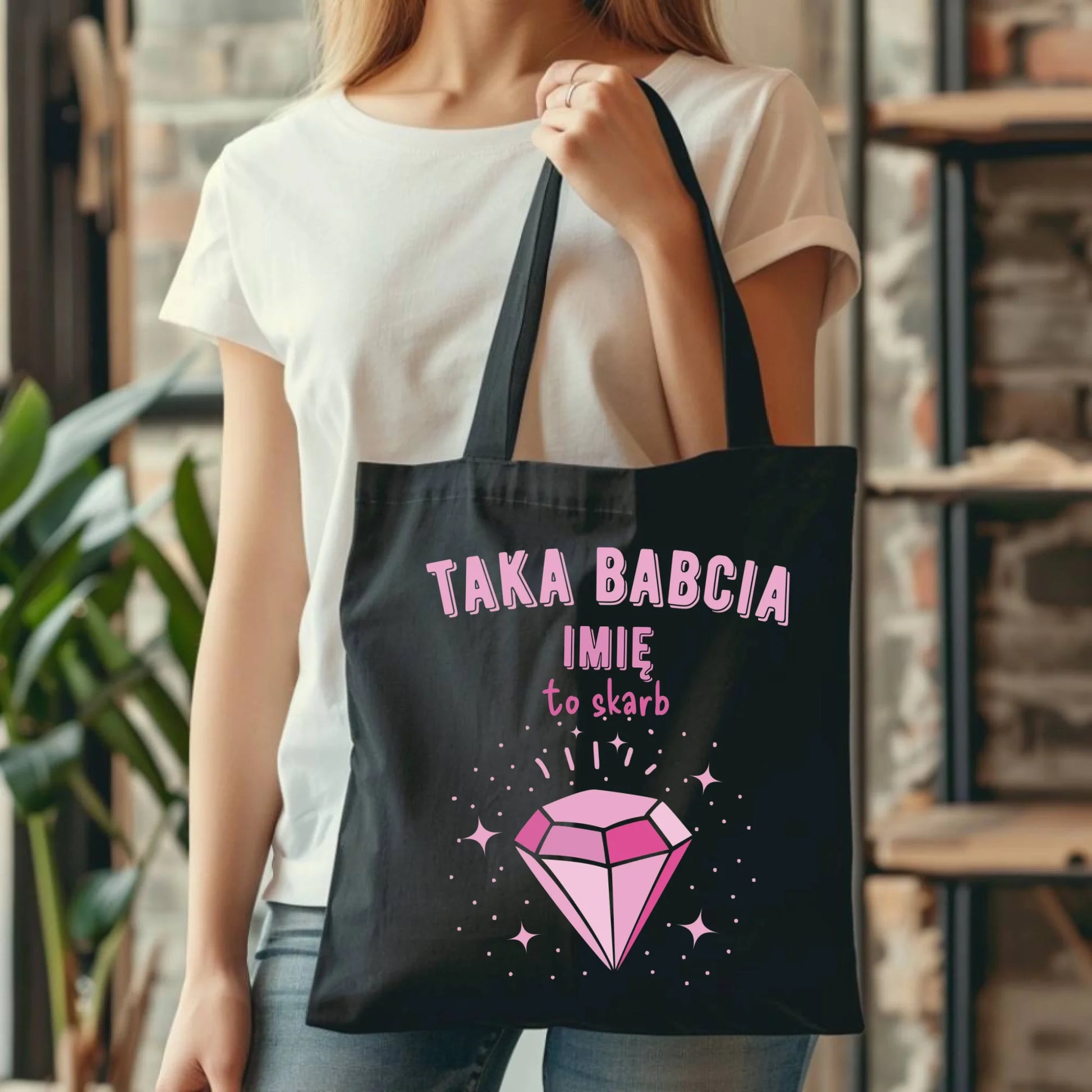 Torba dla babci - Taka Babcia to skarb - personalizowana B06 - StoryCups.pl