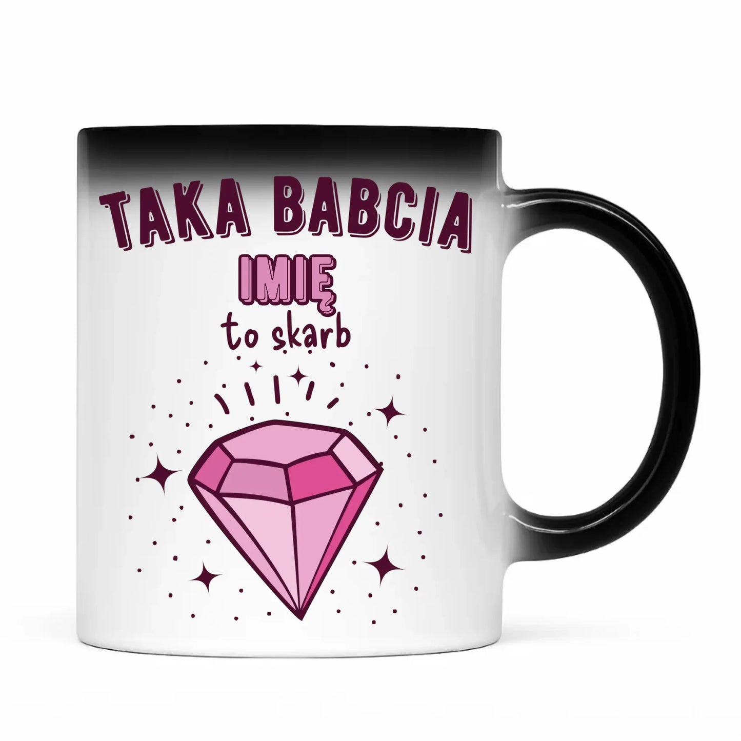 Kubek magiczny dla babci - Taka Babcia to skarb - personalizowany B06 - StoryCups.pl
