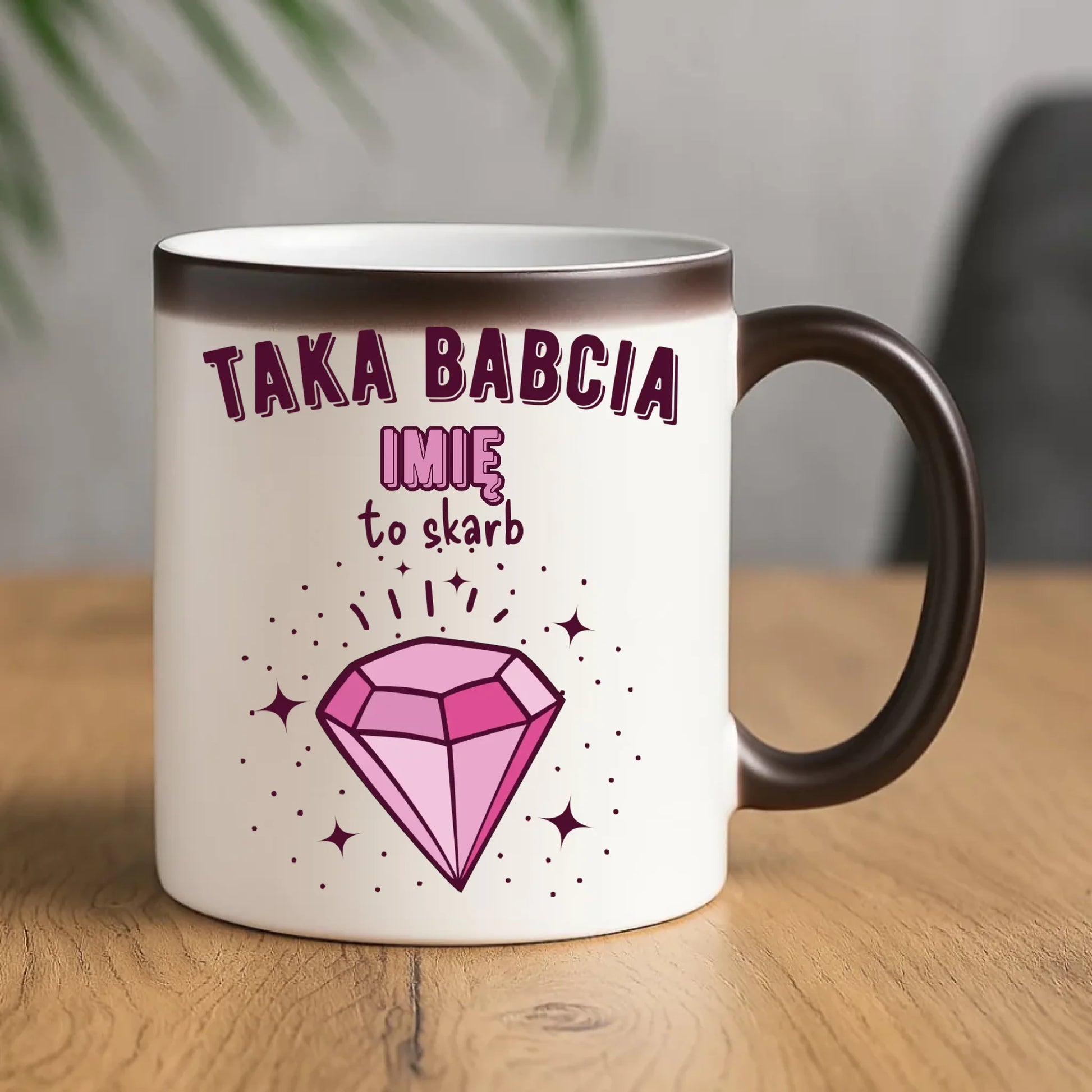 Kubek magiczny dla babci - Taka Babcia to skarb - personalizowany B06 - StoryCups.pl