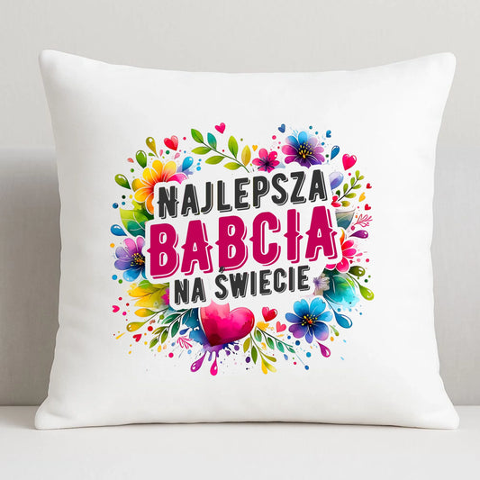Poduszka dla babci - Najlepsza Babcia na świecie B07 - StoryCups.pl