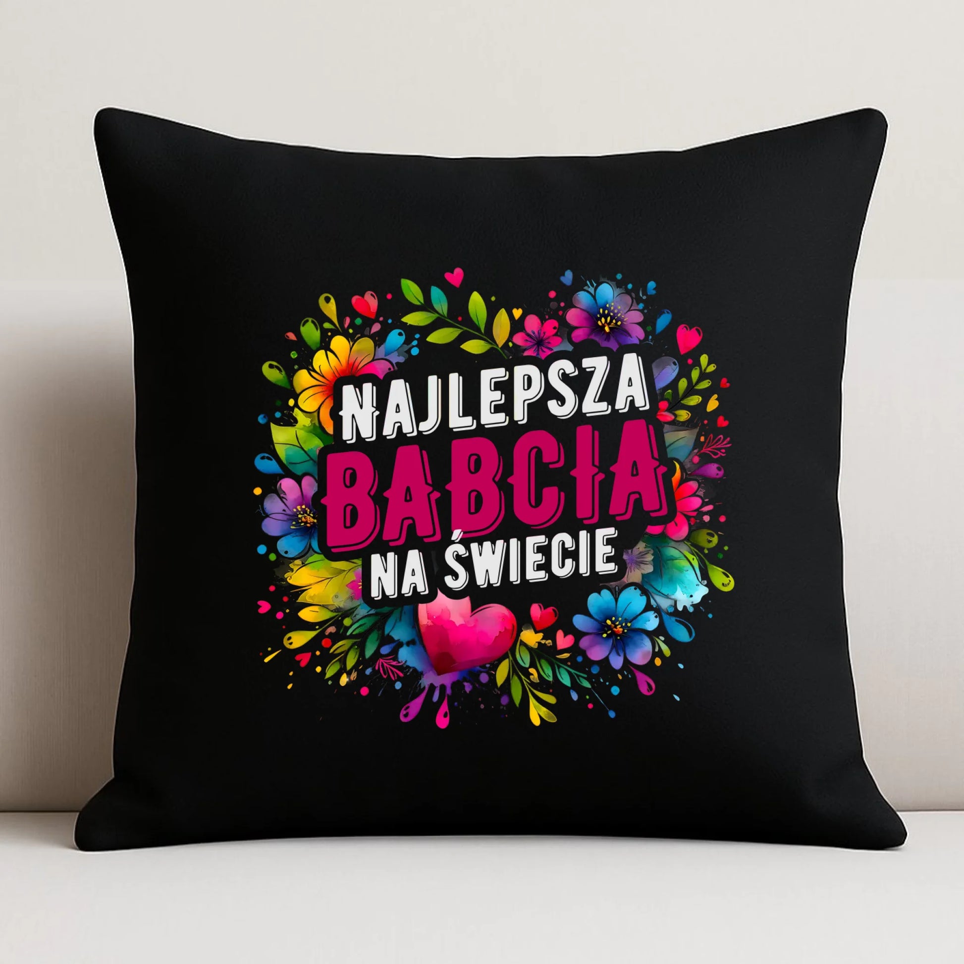 Poduszka dekoracyjna dla babci - Najlepsza Babcia na świecie B07 - StoryCups.pl