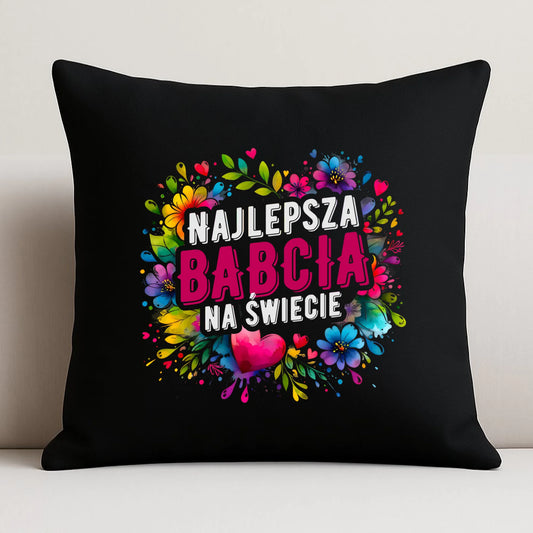 Poduszka dekoracyjna dla babci - Najlepsza Babcia na świecie B07 - StoryCups.pl