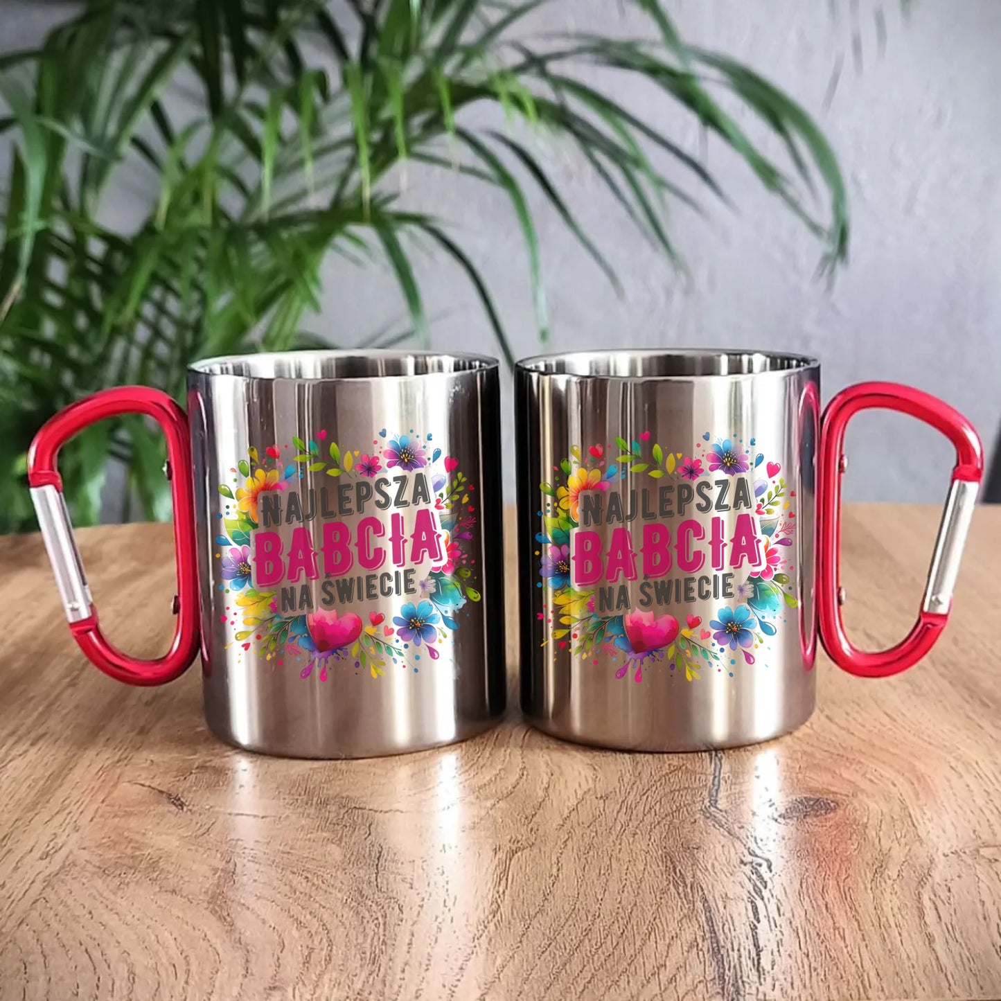 Kubek metalowy dla babci - Najlepsza Babcia na świecie B07 - StoryCups.pl