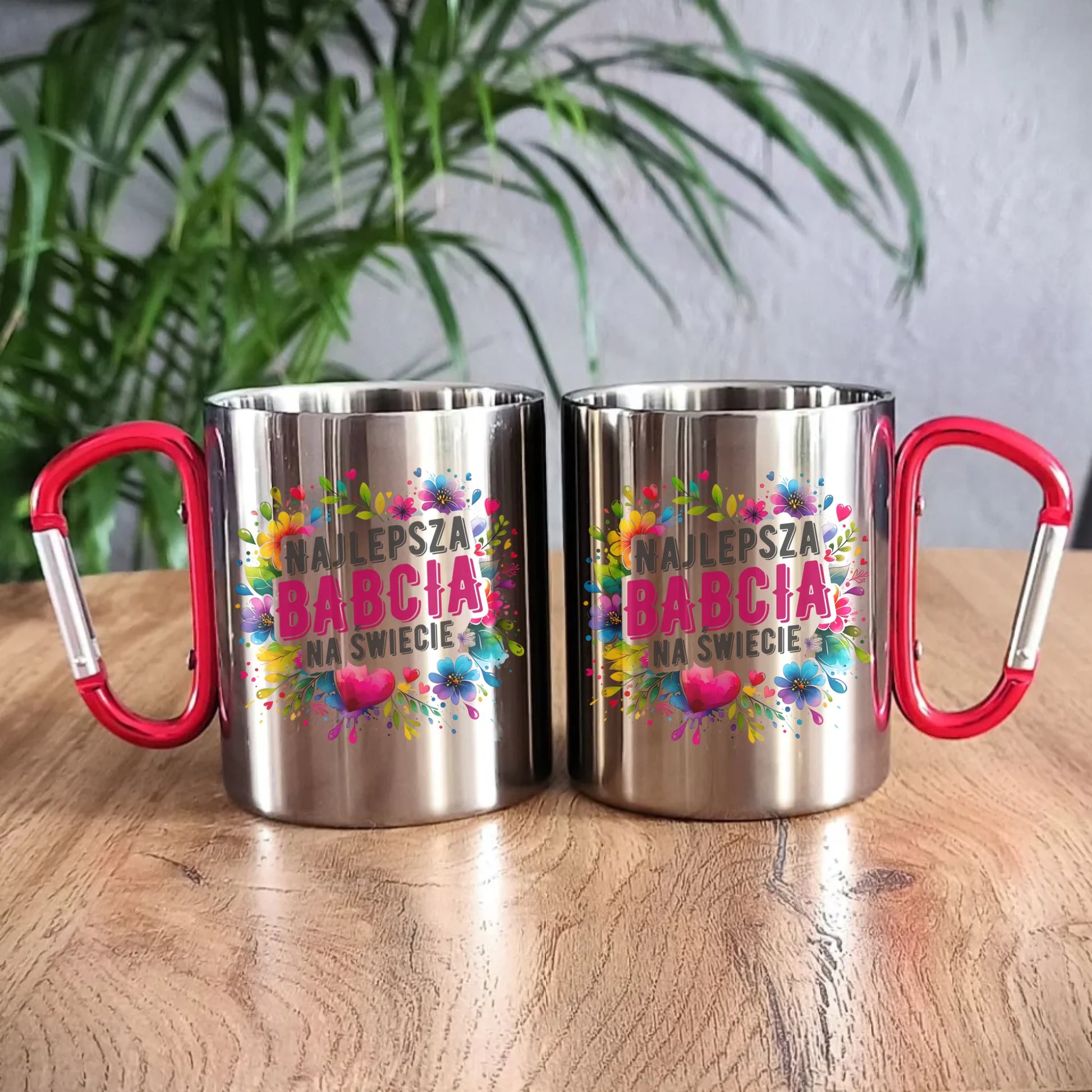 Kubek metalowy dla babci - Najlepsza Babcia na świecie B07 - StoryCups.pl