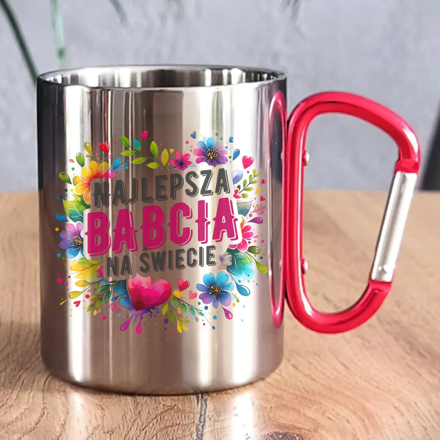 Kubek metalowy dla babci - Najlepsza Babcia na świecie B07 - StoryCups.pl