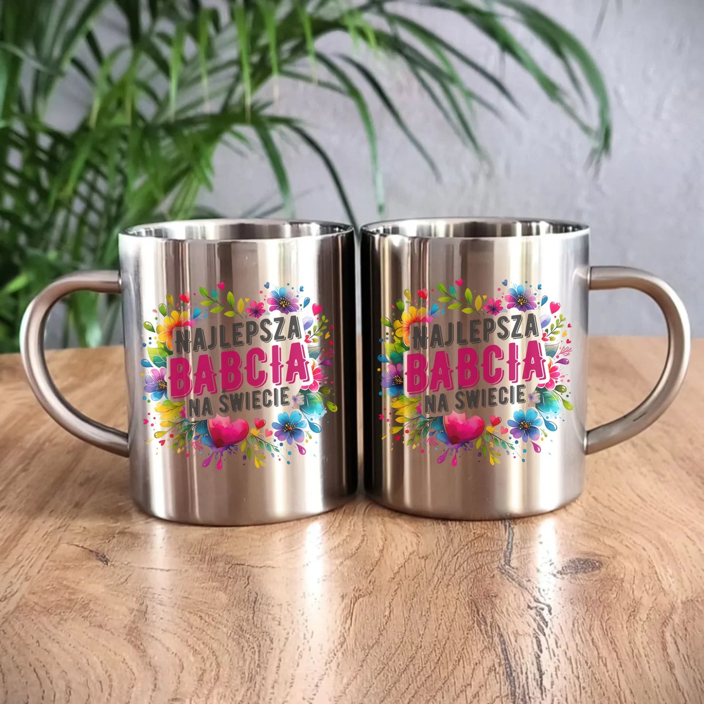 Kubek metalowy dla babci - Najlepsza Babcia na świecie B07 - StoryCups.pl