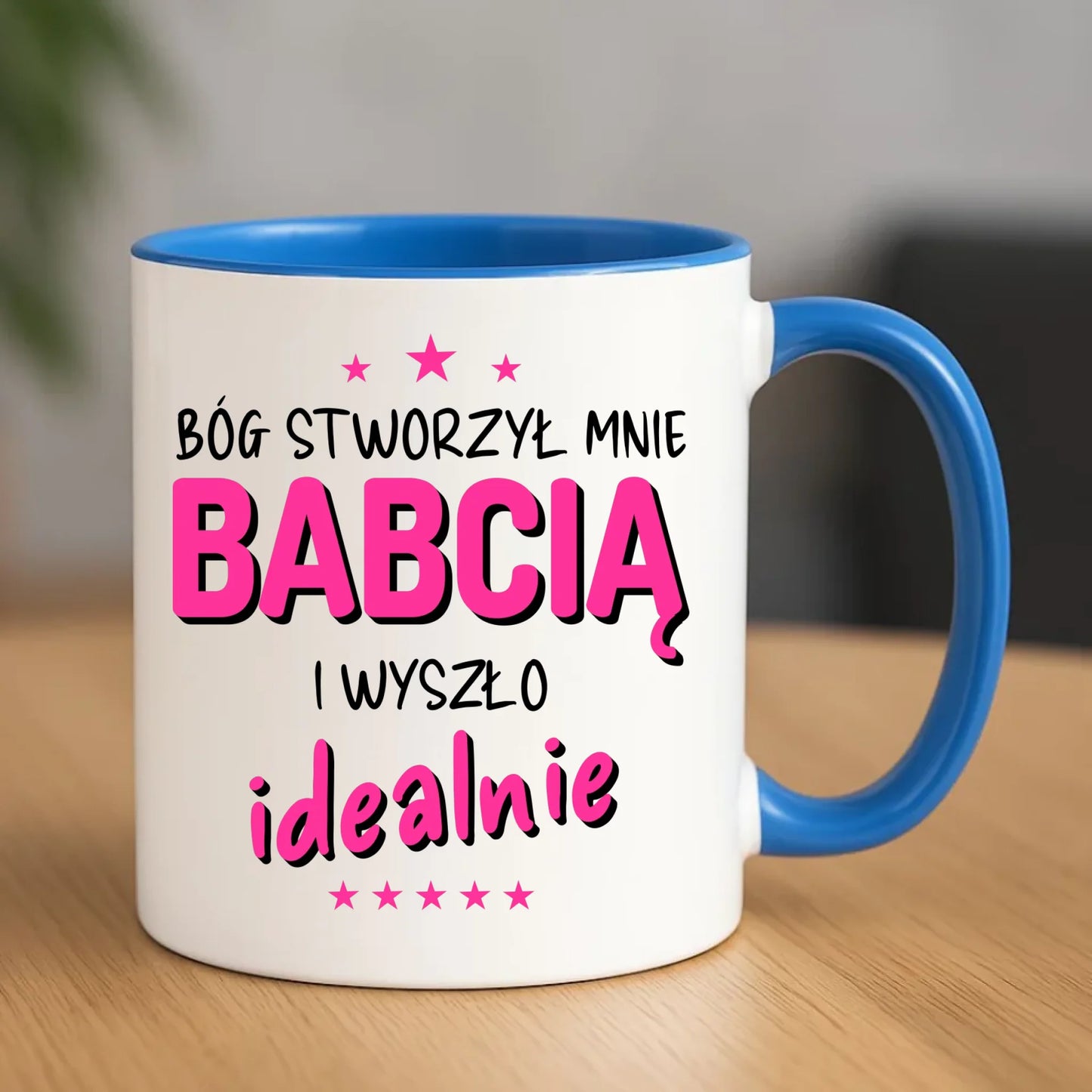 Kubek dla babci - Bóg stworzył mnie babcią i wyszło idealnie B08 - StoryCups.pl