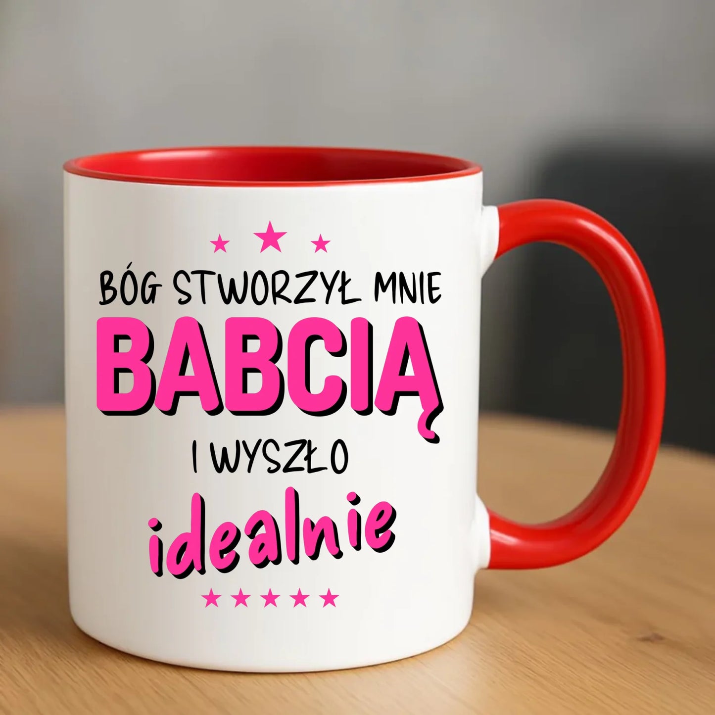 Kubek dla babci - Bóg stworzył mnie babcią i wyszło idealnie B08 - StoryCups.pl