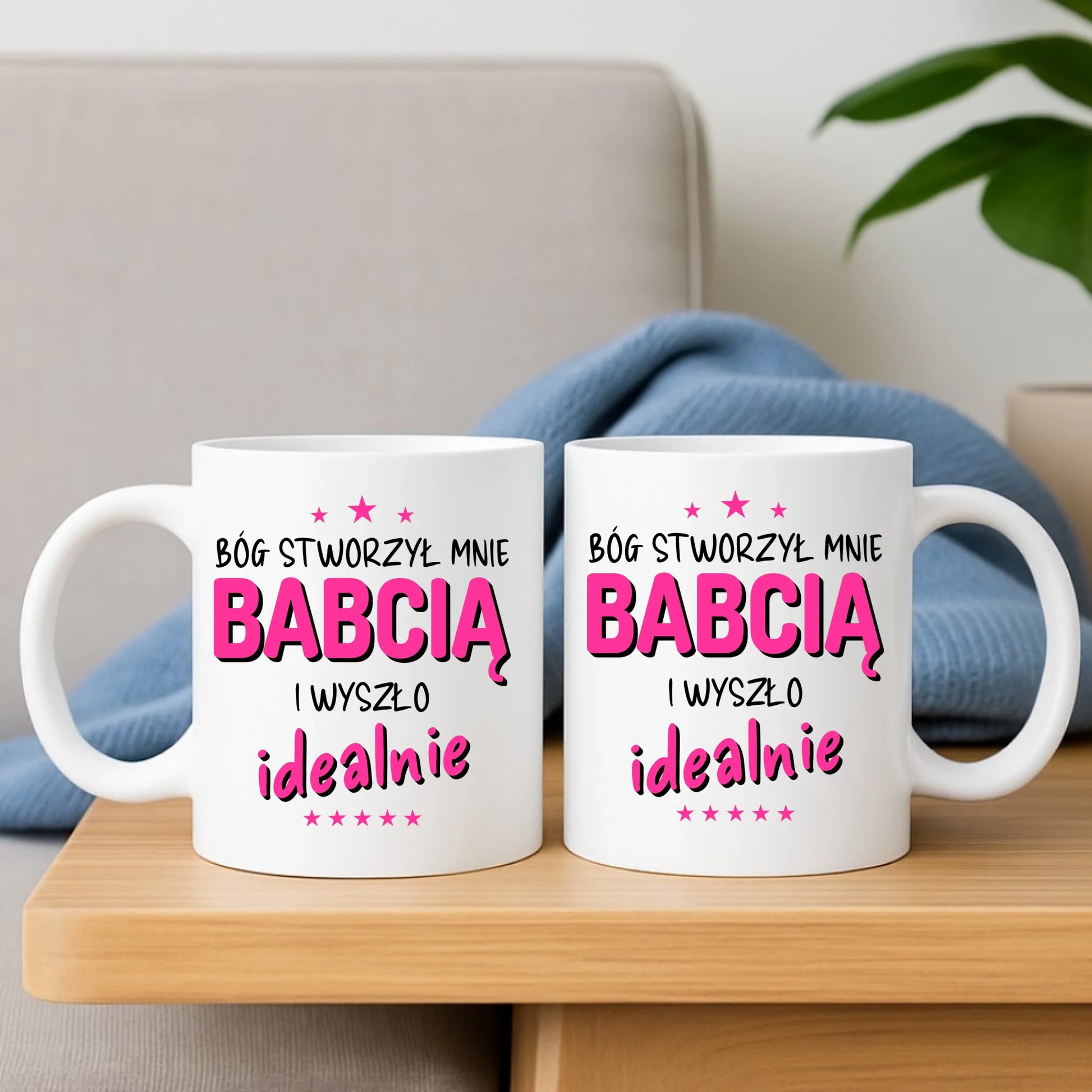 Kubek dla babci - Bóg stworzył mnie babcią i wyszło idealnie B08 - StoryCups.pl