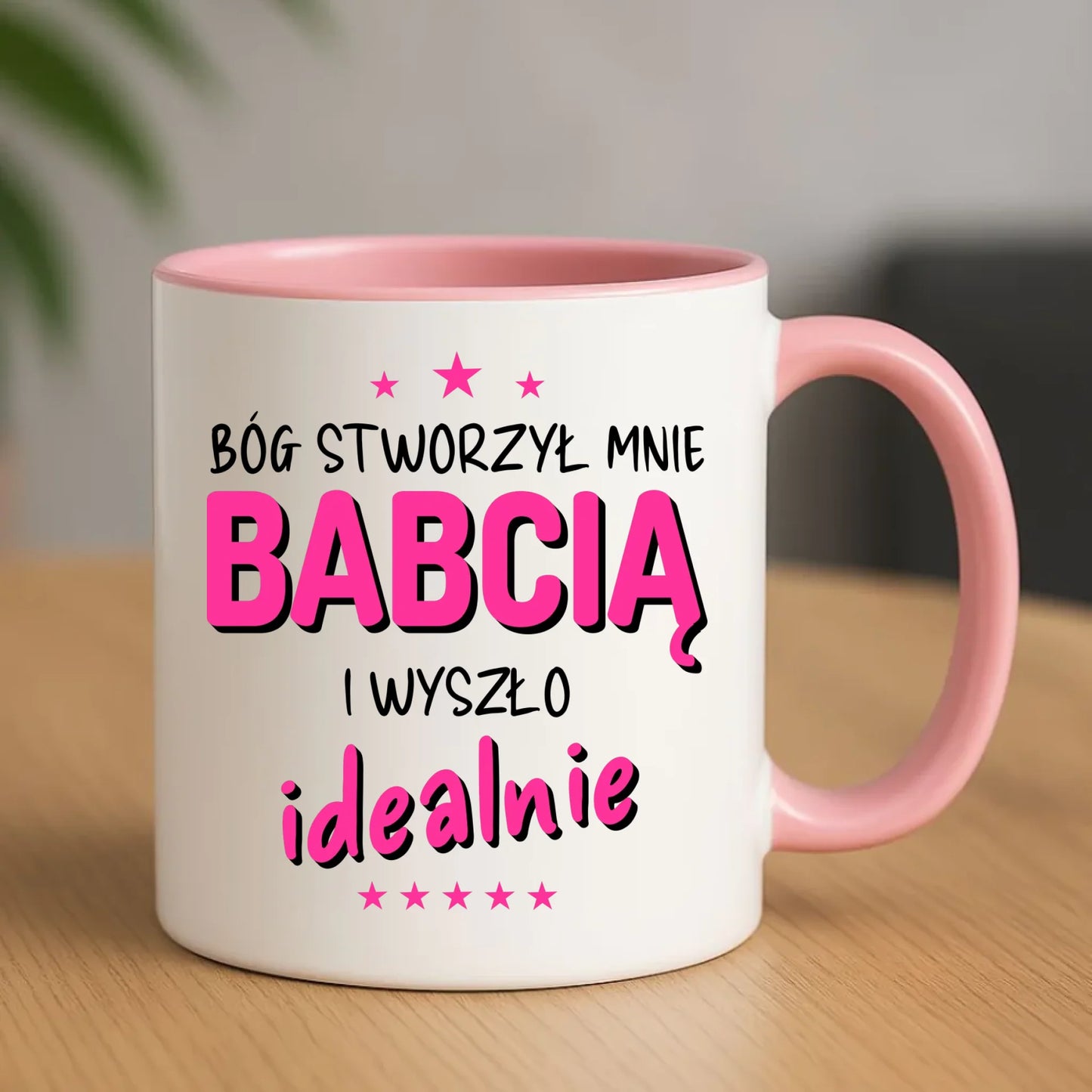 Kubek dla babci - Bóg stworzył mnie babcią i wyszło idealnie B08 - StoryCups.pl