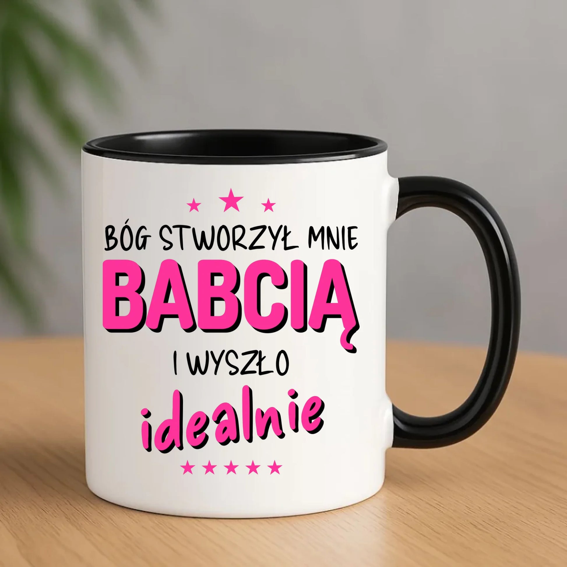 Kubek dla babci - Bóg stworzył mnie babcią i wyszło idealnie B08 - StoryCups.pl