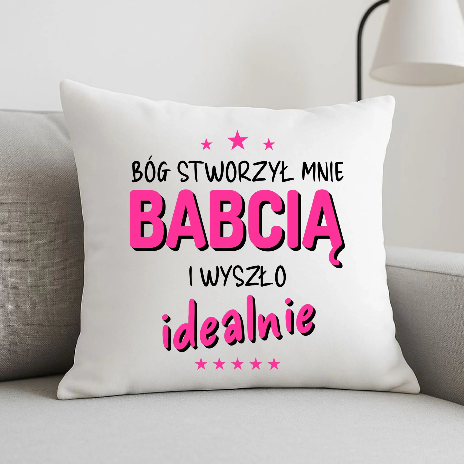 Poduszka dla babci - Bóg stworzył mnie babcią i wyszło idealnie B08 - StoryCups.pl