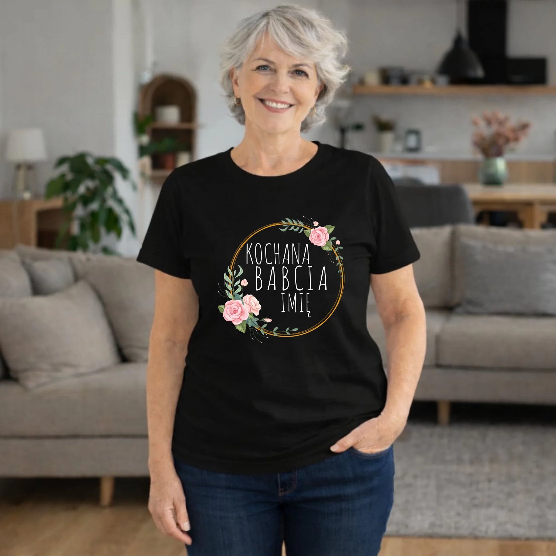 Koszulka dla babci - Kochana Babcia - personalizowana B10 - StoryCups.pl