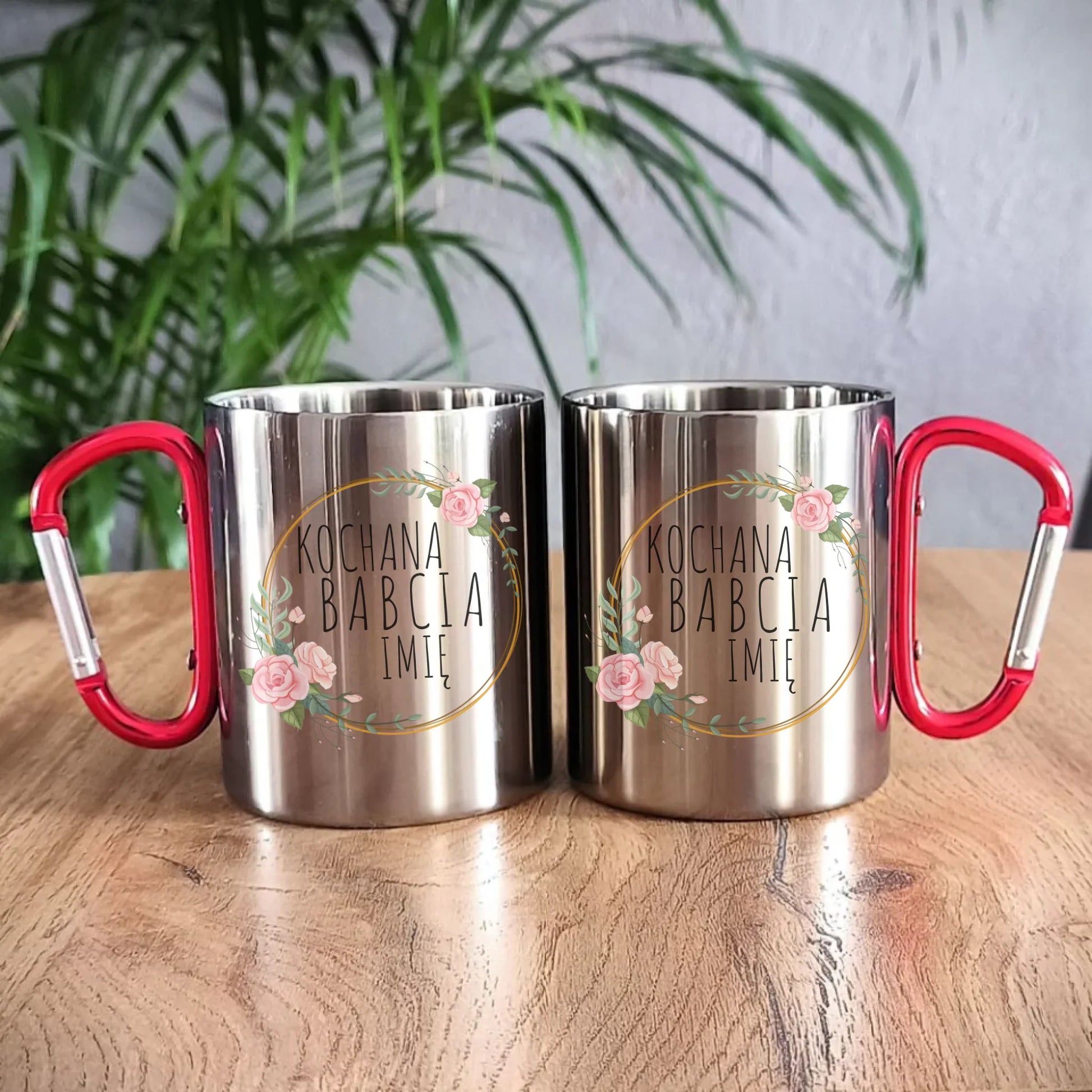 Kubek metalowy dla babci - Kochana Babcia - personalizowany B10 - StoryCups.pl