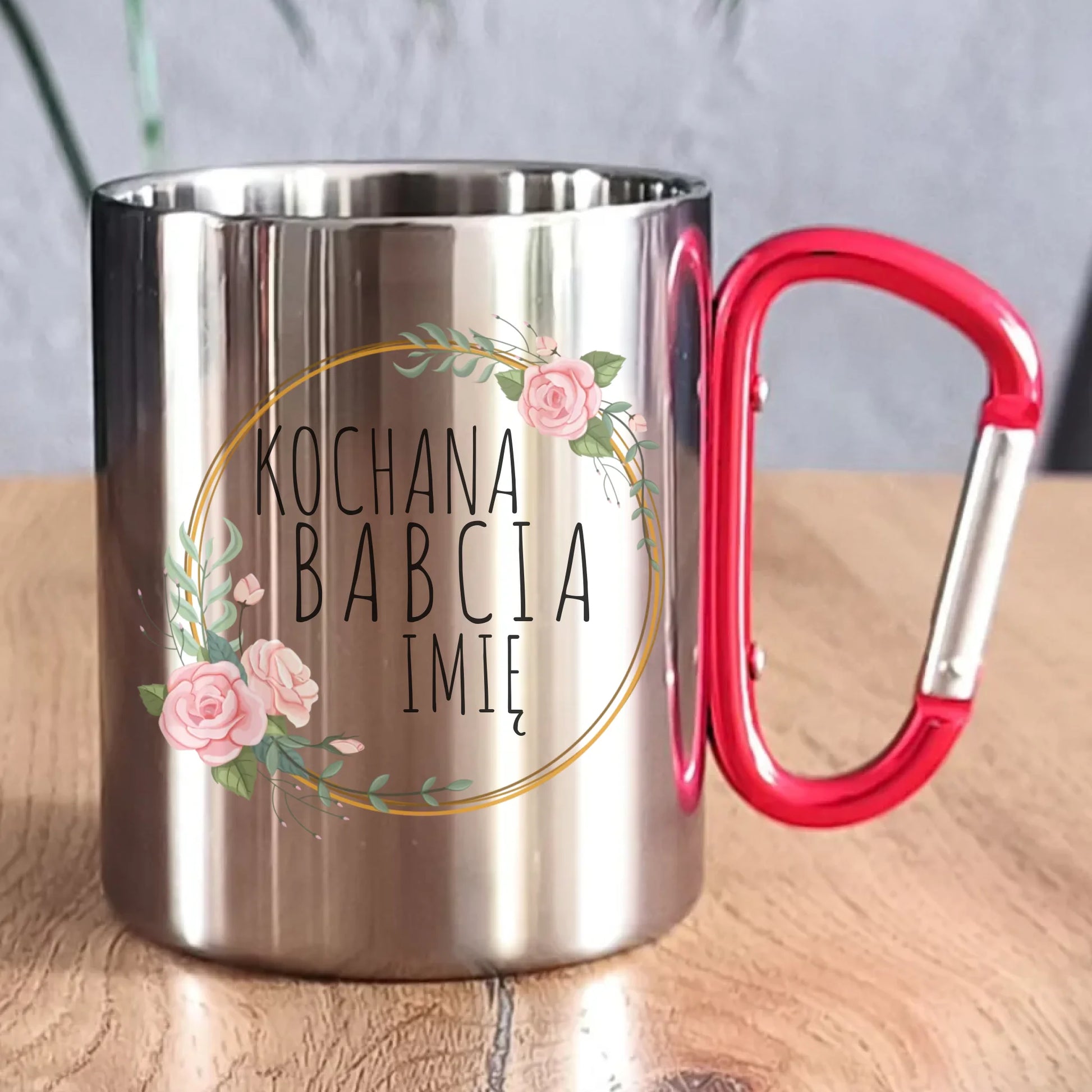 Kubek metalowy dla babci - Kochana Babcia - personalizowany B10 - StoryCups.pl