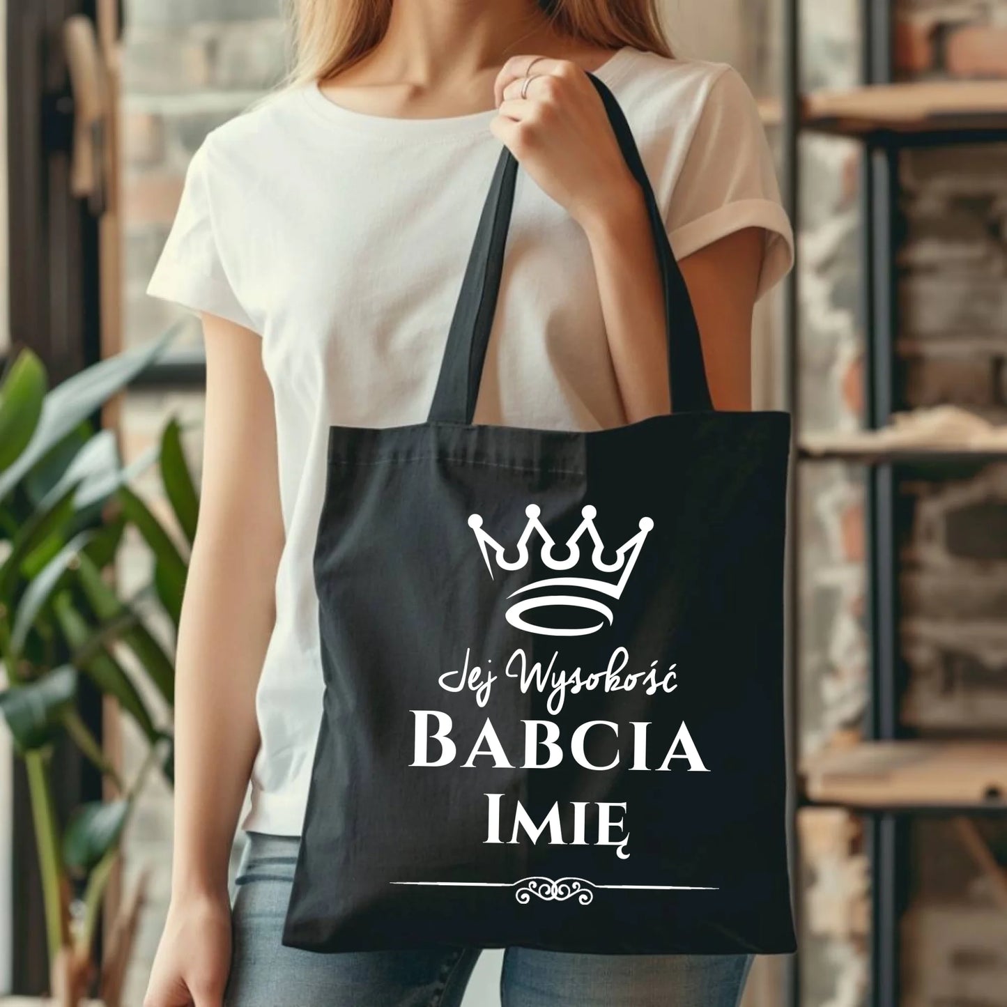 Torba dla babci - Jej Wysokość Babcia - personalizowana B11 - StoryCups.pl