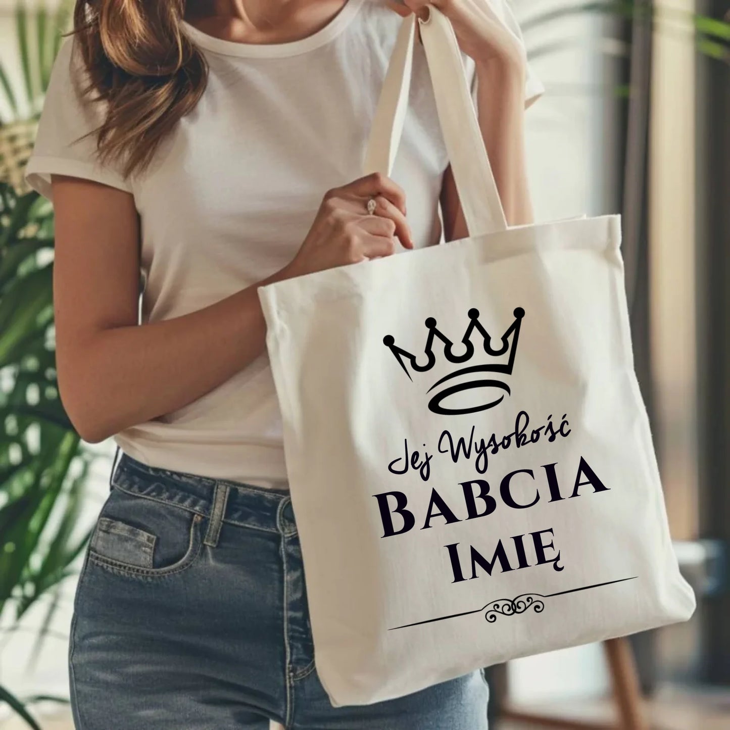 Torba dla babci - Jej Wysokość Babcia - personalizowana B11 - StoryCups.pl
