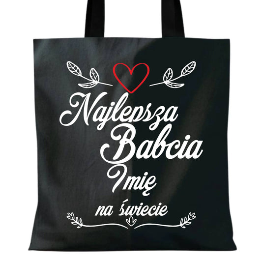 Torba dla babci - Najlepsza Babcia na Świecie - personalizowana B12 - StoryCups.pl