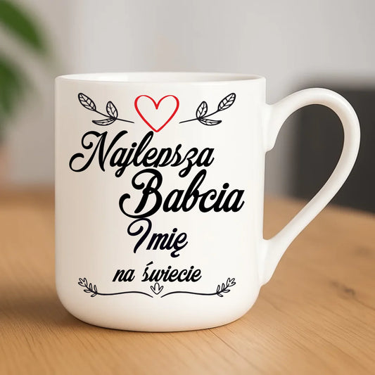 Kubek elegant dla babci - Najlepsza Babcia na Świecie - personalizowany B12 - StoryCups.pl