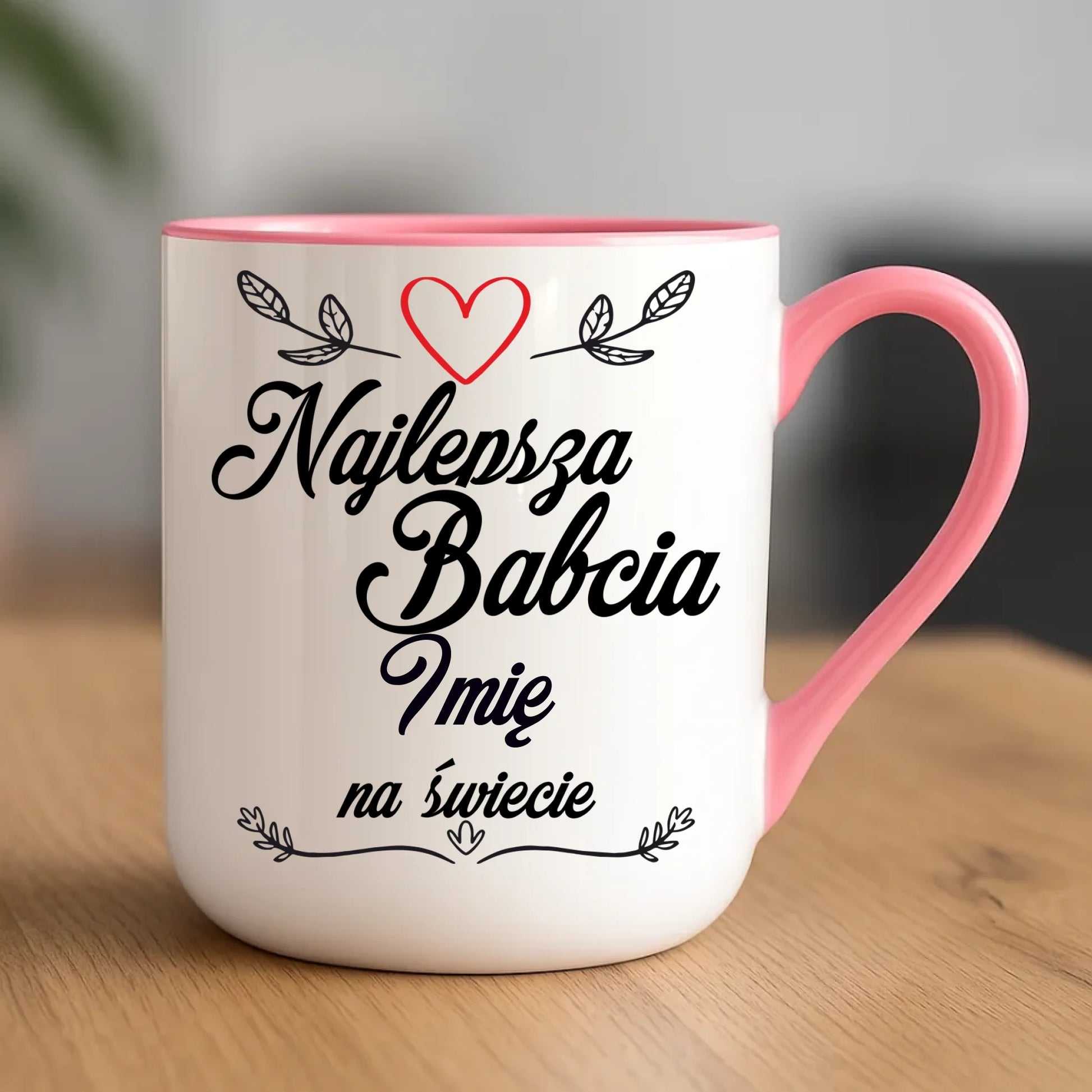 Kubek elegant dla babci - Najlepsza Babcia na Świecie - personalizowany B12 - StoryCups.pl