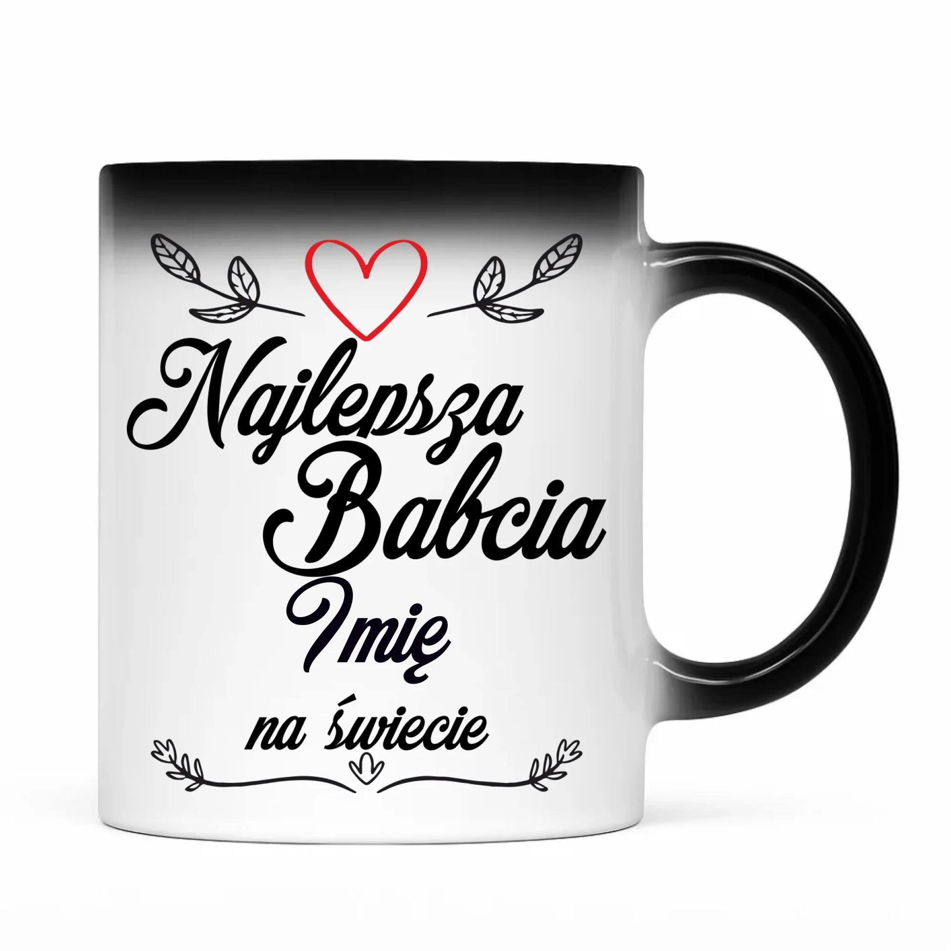 Kubek magiczny dla babci - Najlepsza Babcia na Świecie - personalizowany B12 - StoryCups.pl