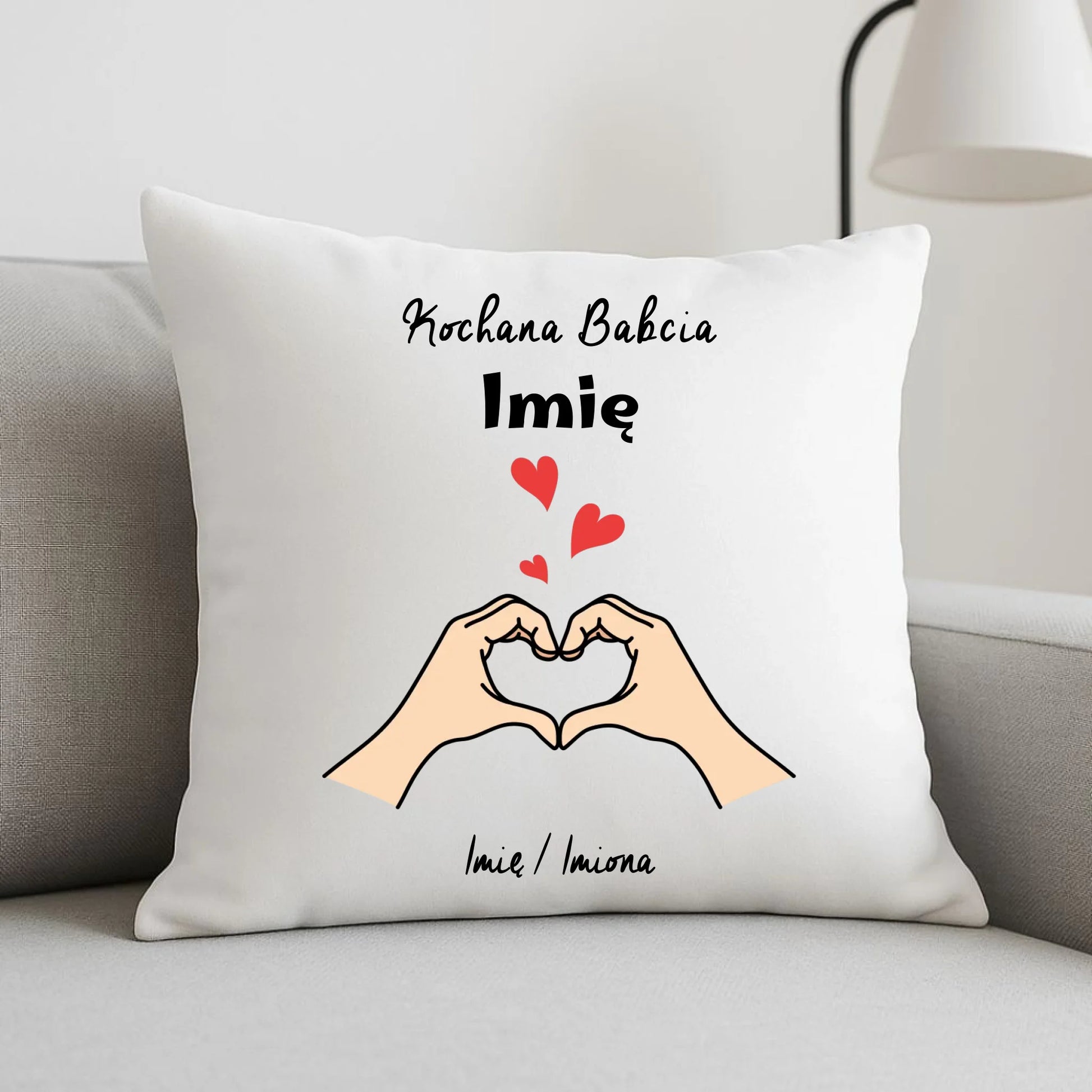 Poduszka dla babci - Kochana Babcia podpis - personalizowana B13 - StoryCups.pl