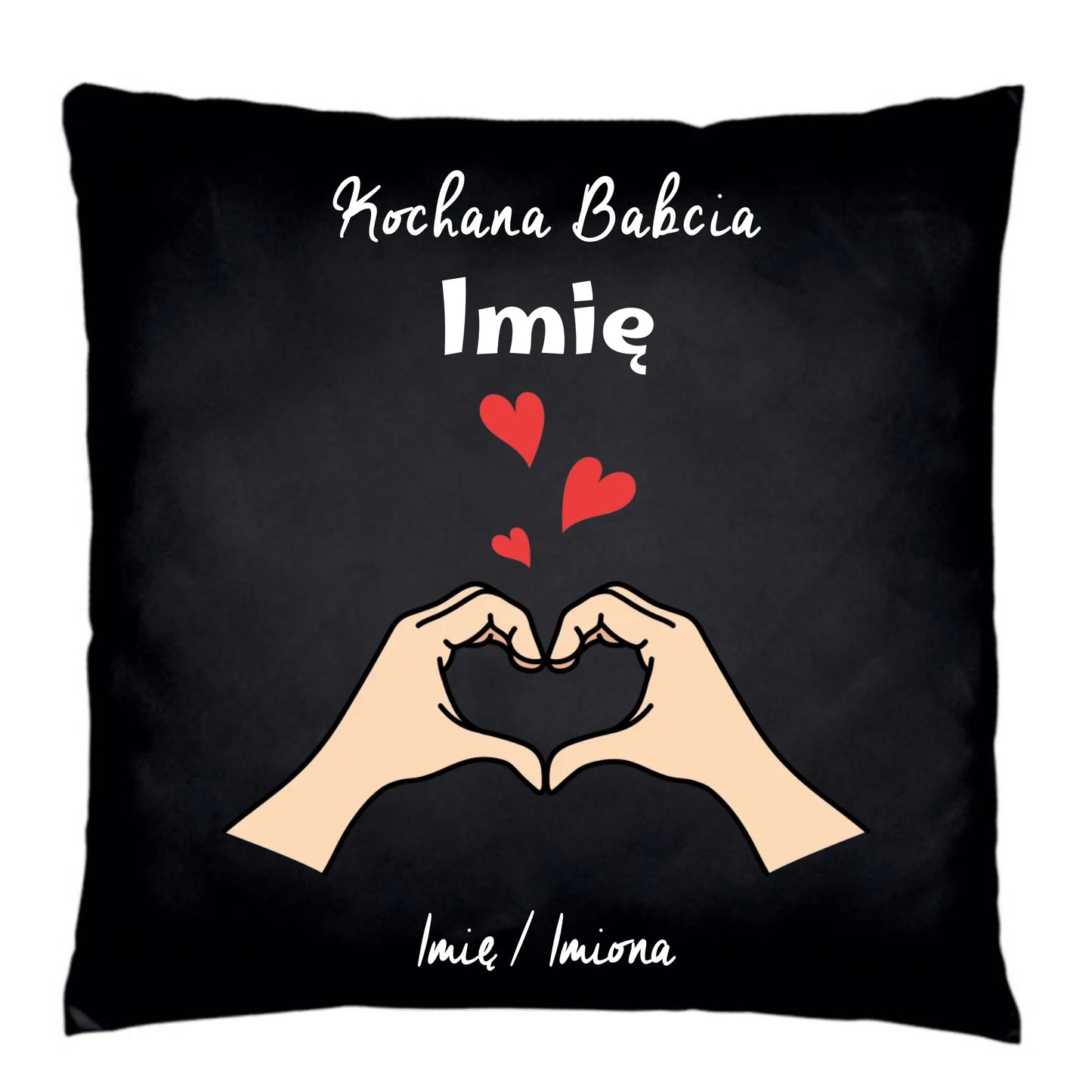 Poduszka dekoracyjna dla babci - Kochana Babcia podpis - personalizowana B13 - StoryCups.pl