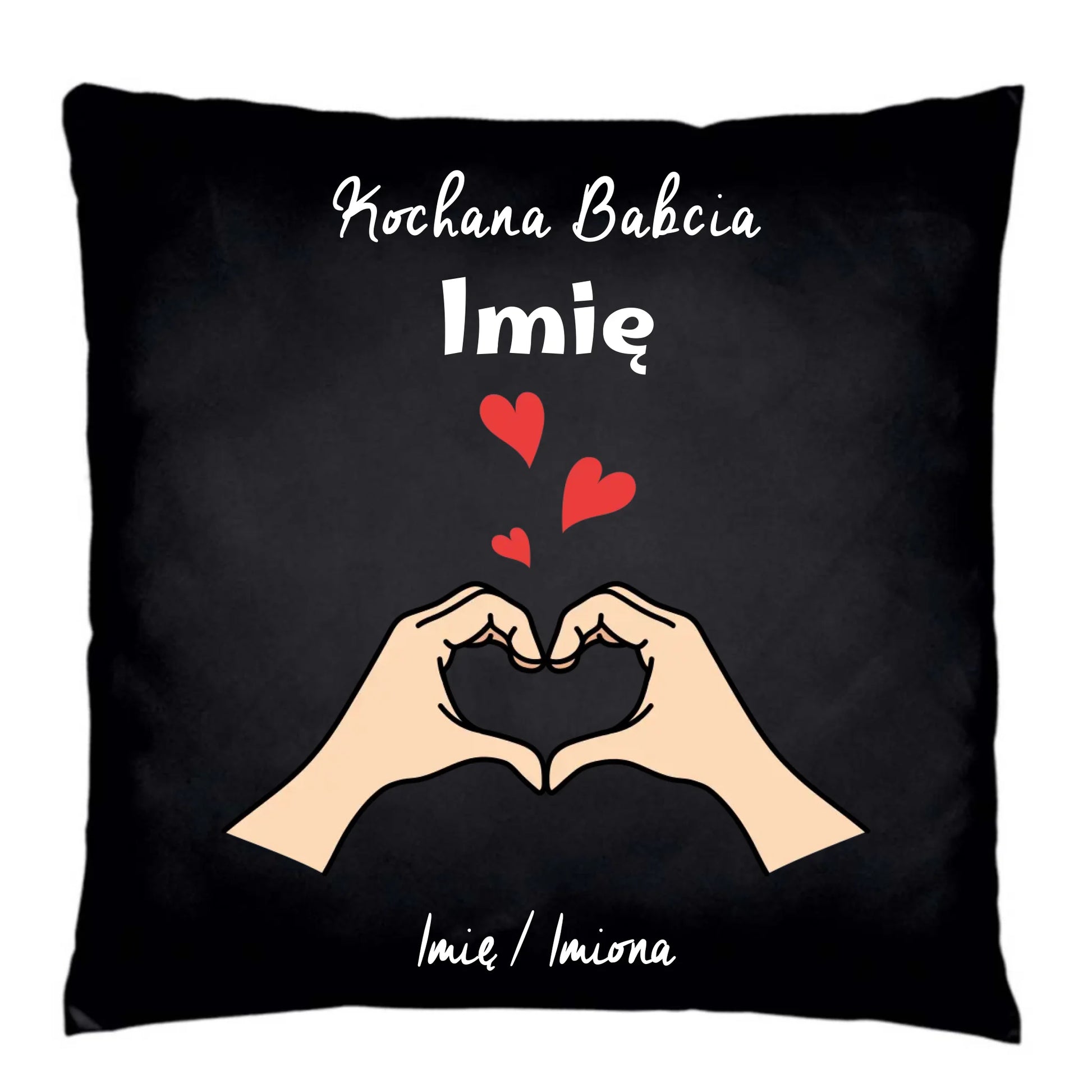 Poduszka dekoracyjna dla babci - Kochana Babcia podpis - personalizowana B13 - StoryCups.pl