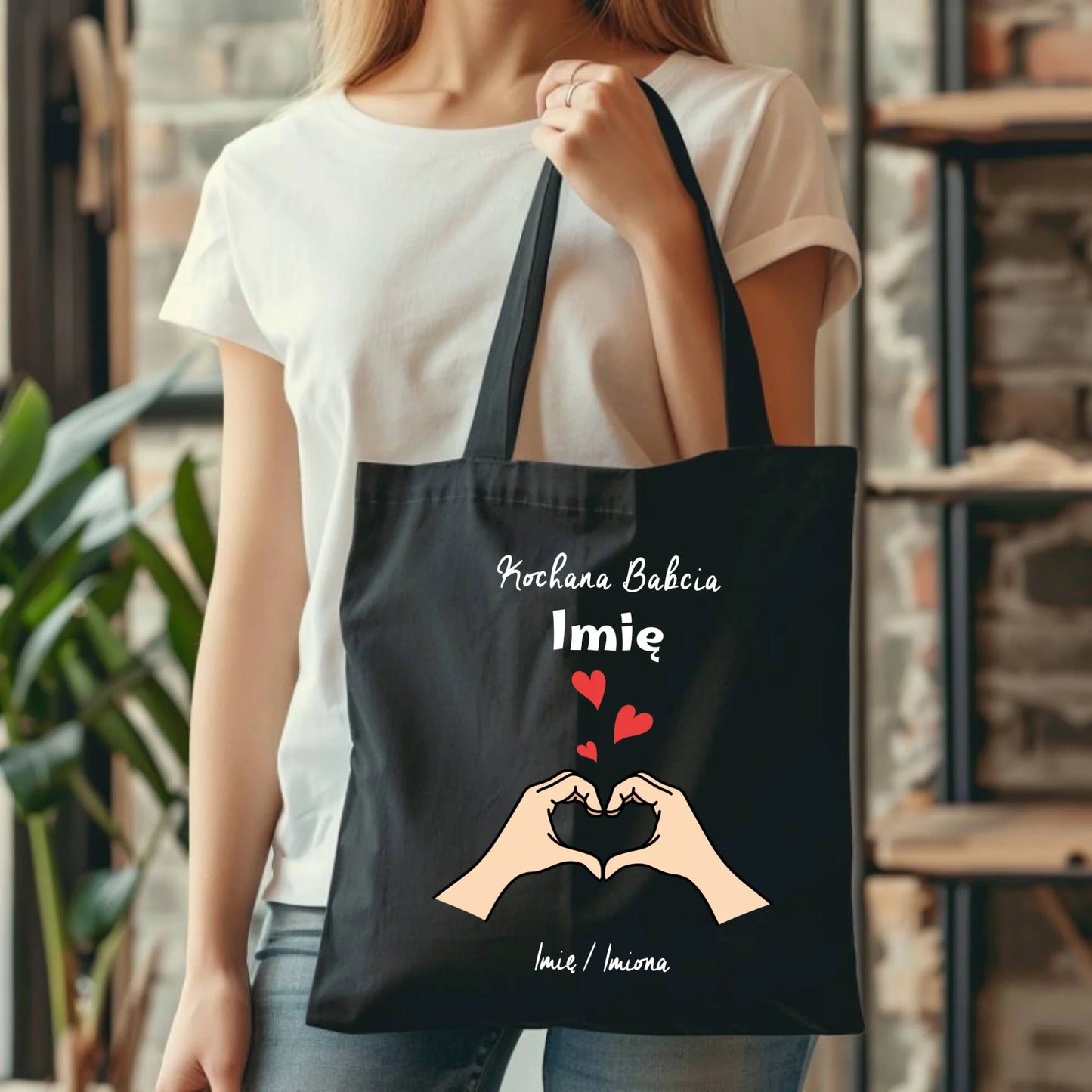 Torba dla babci - Kochana Babcia podpis - personalizowana B13 - StoryCups.pl