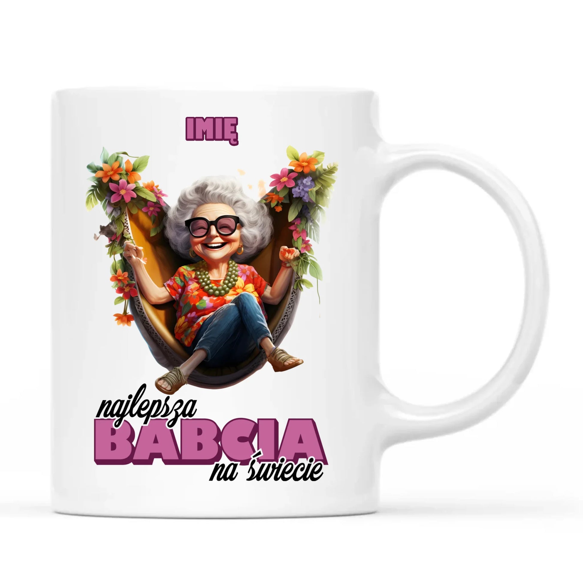 Kubek dla babci - Najlepsza Babcia na świecie - personalizowany B14 - StoryCups.pl