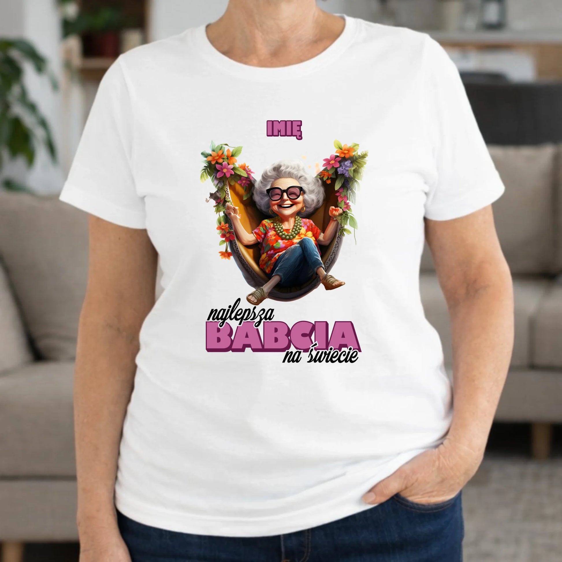 Koszulka dla babci - Najlepsza Babcia na świecie - personalizowana B14 - StoryCups.pl