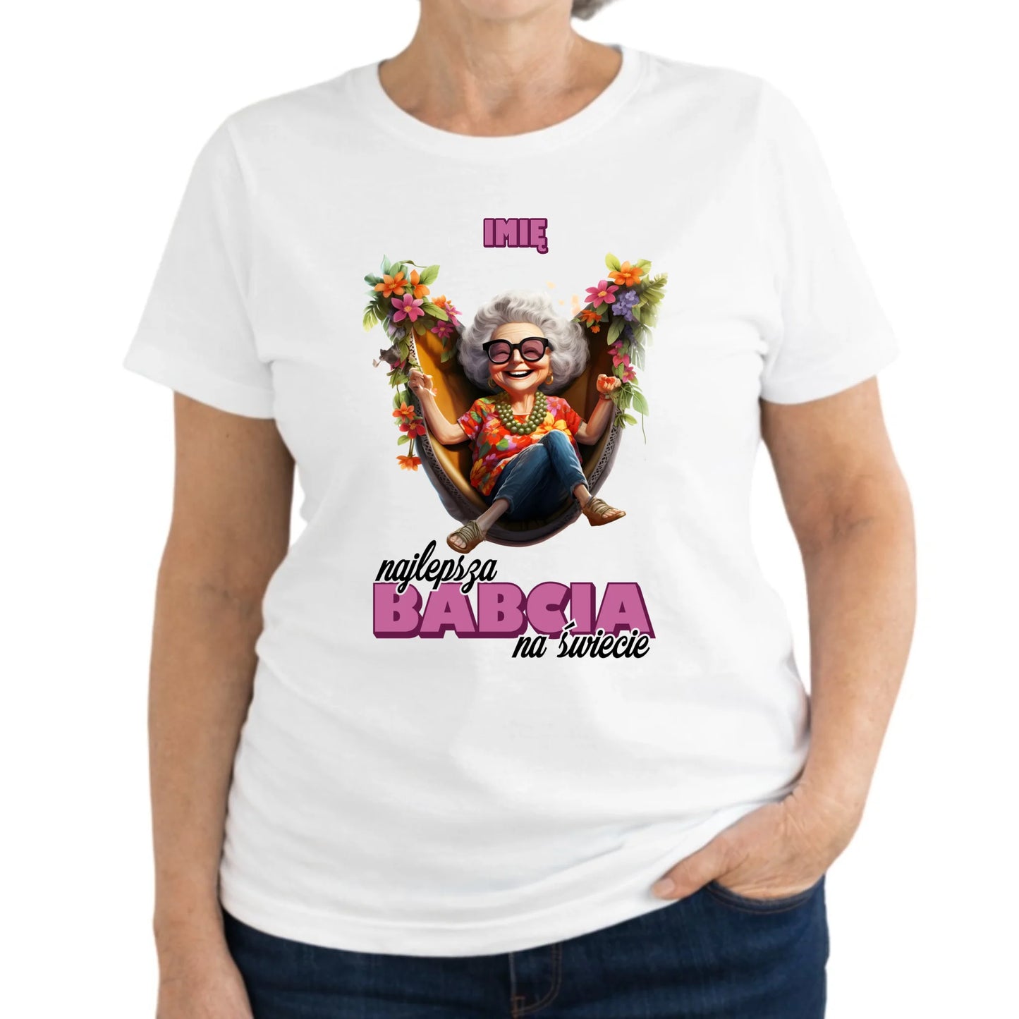 Koszulka dla babci - Najlepsza Babcia na świecie - personalizowana B14 - StoryCups.pl