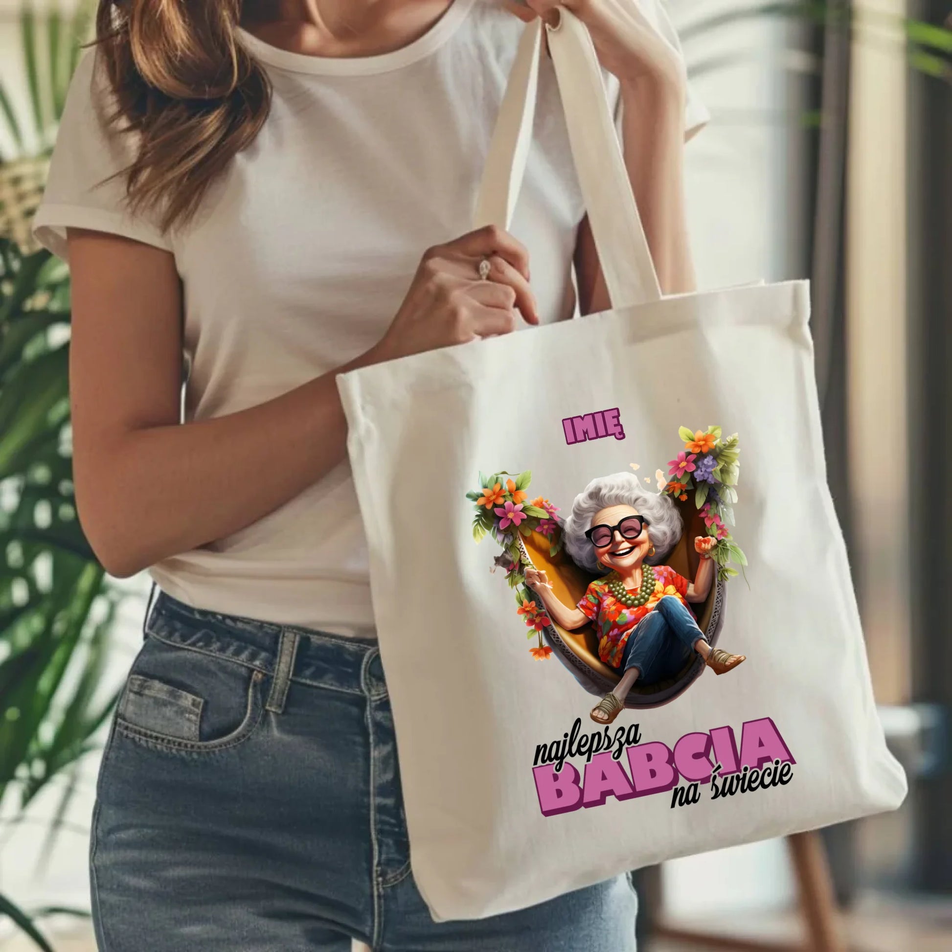 Torba dla babci - Najlepsza Babcia na świecie - personalizowana B14 - StoryCups.pl