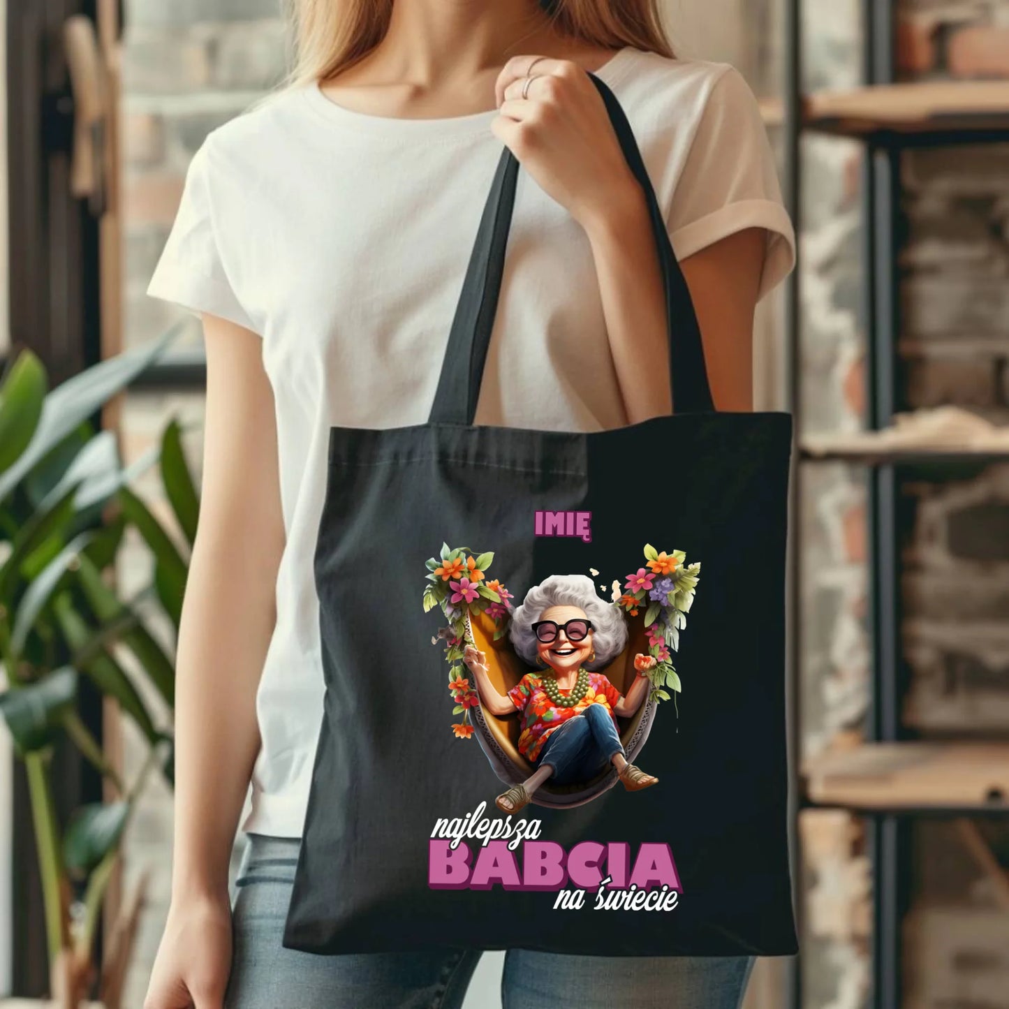 Torba dla babci - Najlepsza Babcia na świecie - personalizowana B14 - StoryCups.pl