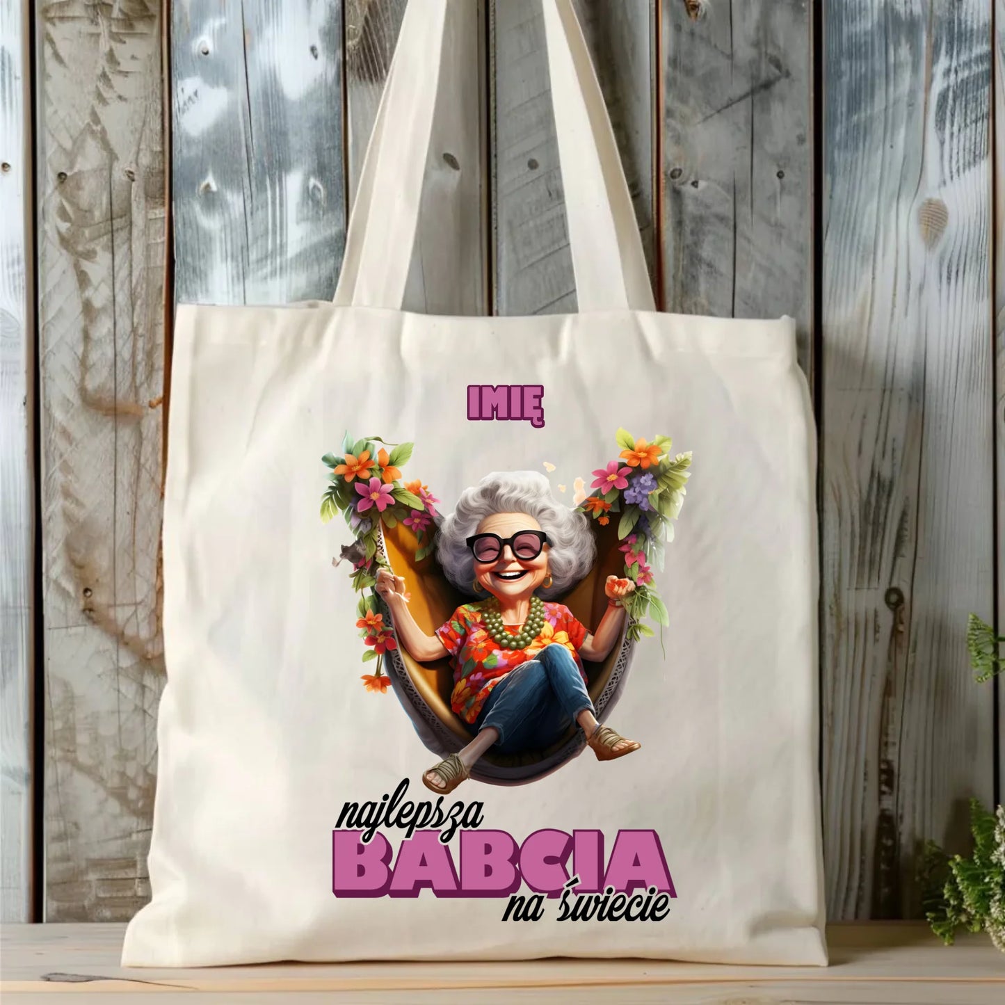 Torba dla babci - Najlepsza Babcia na świecie - personalizowana B14 - StoryCups.pl