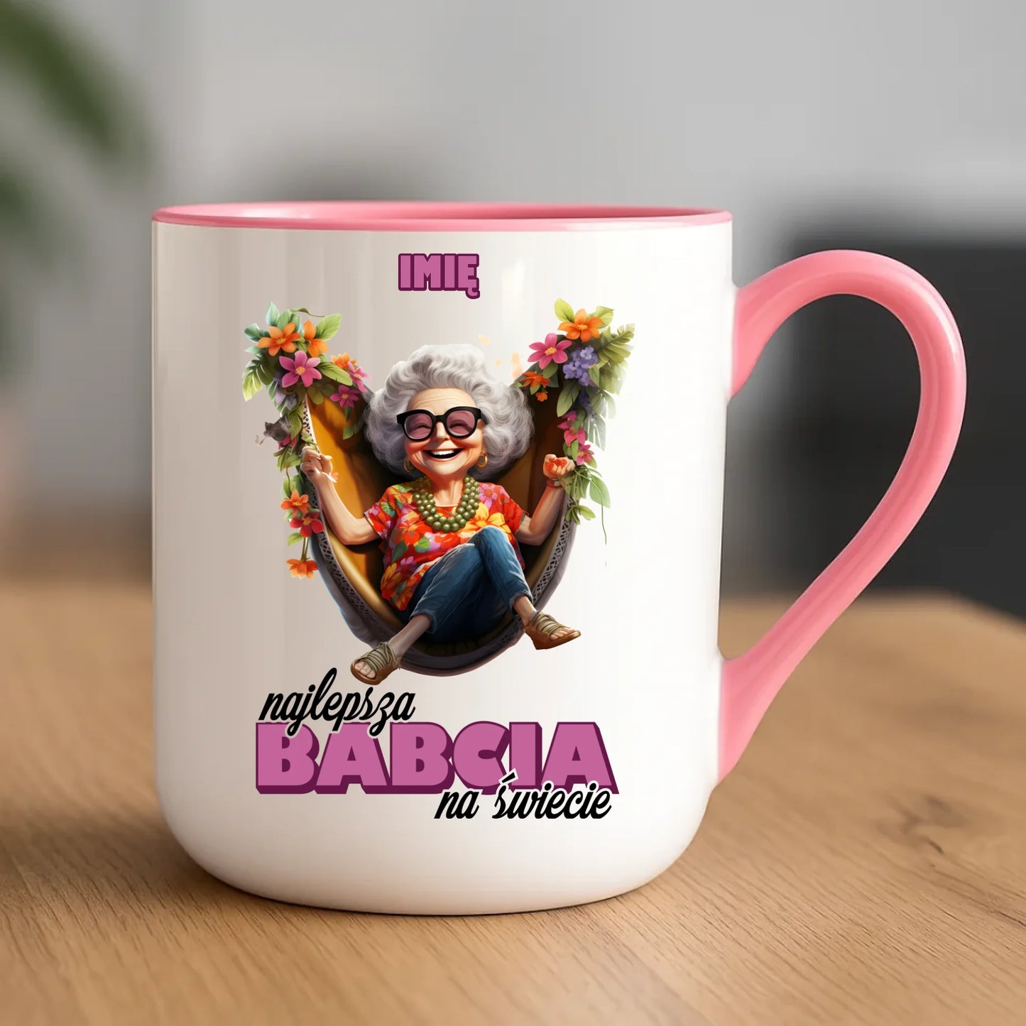 Kubek elegant dla babci - Najlepsza Babcia na świecie - personalizowany B14 - StoryCups.pl