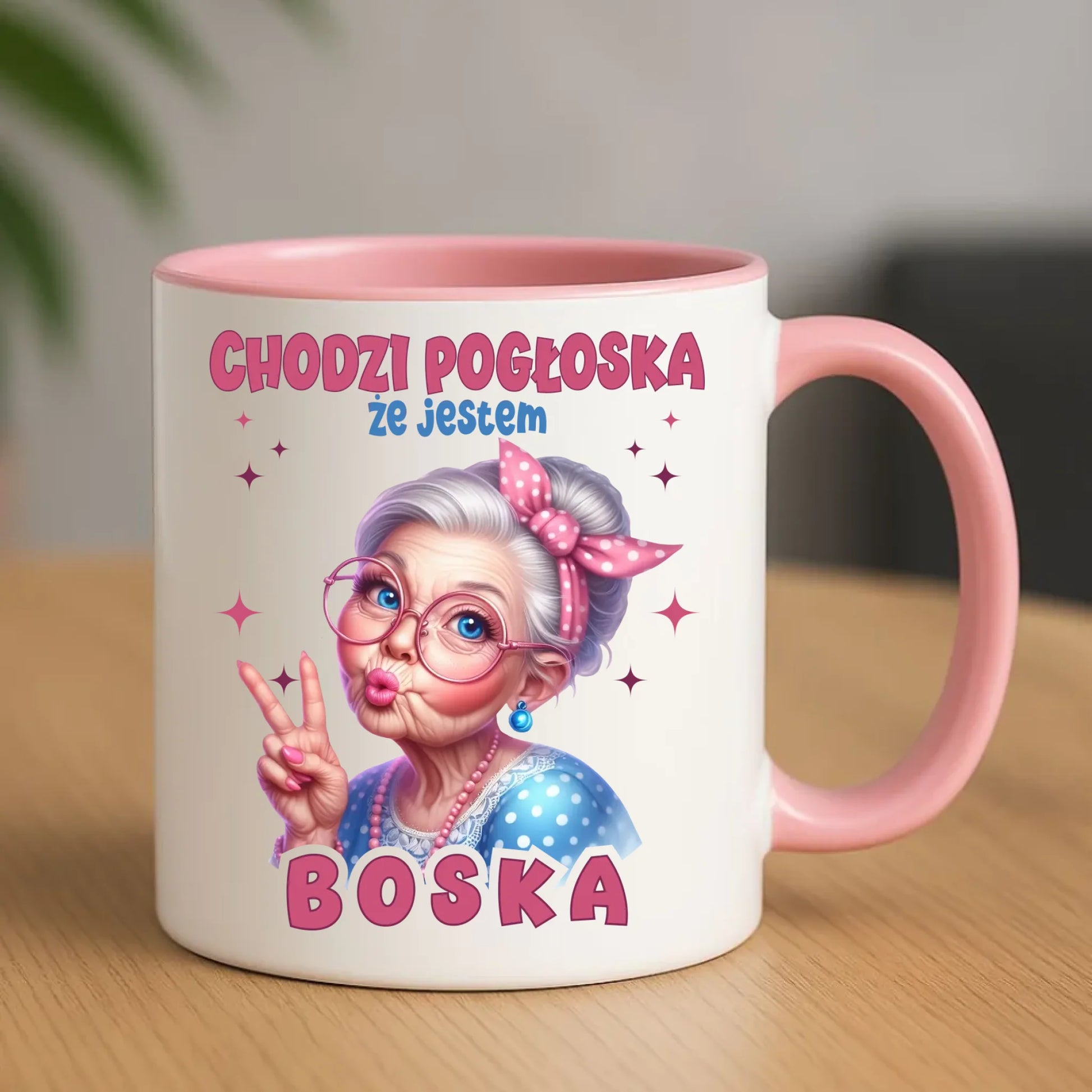 Kubek dla babci - Chodzi pogłoska, że jestem boska B16 - StoryCups.pl