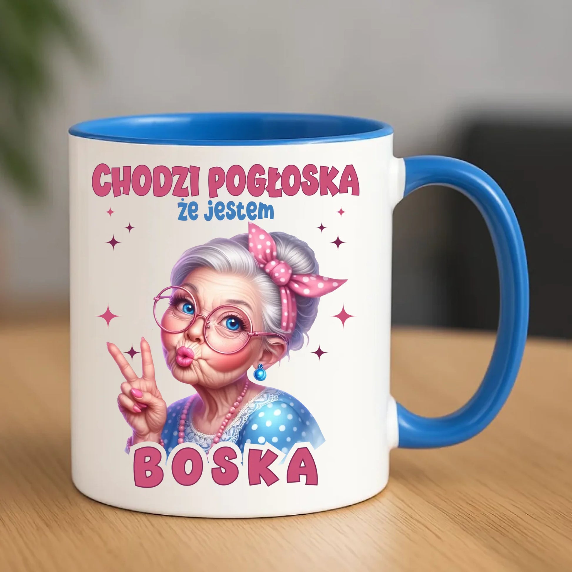Kubek dla babci - Chodzi pogłoska, że jestem boska B16 - StoryCups.pl