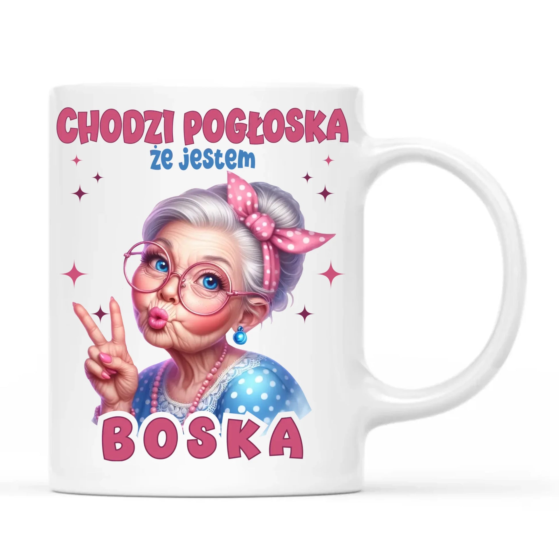 Kubek dla babci - Chodzi pogłoska, że jestem boska B16 - StoryCups.pl