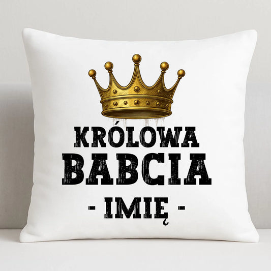 Poduszka dla babci - Królowa Babcia - personalizowana B17 - StoryCups.pl