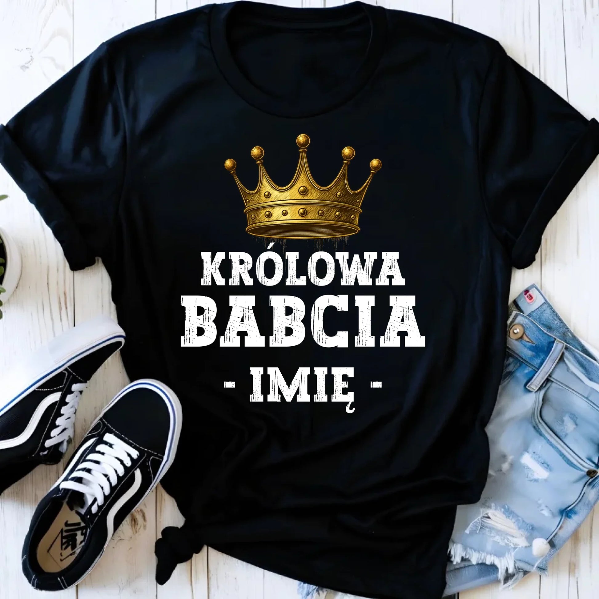 Koszulka dla babci - Królowa Babcia - personalizowana B17 - StoryCups.pl