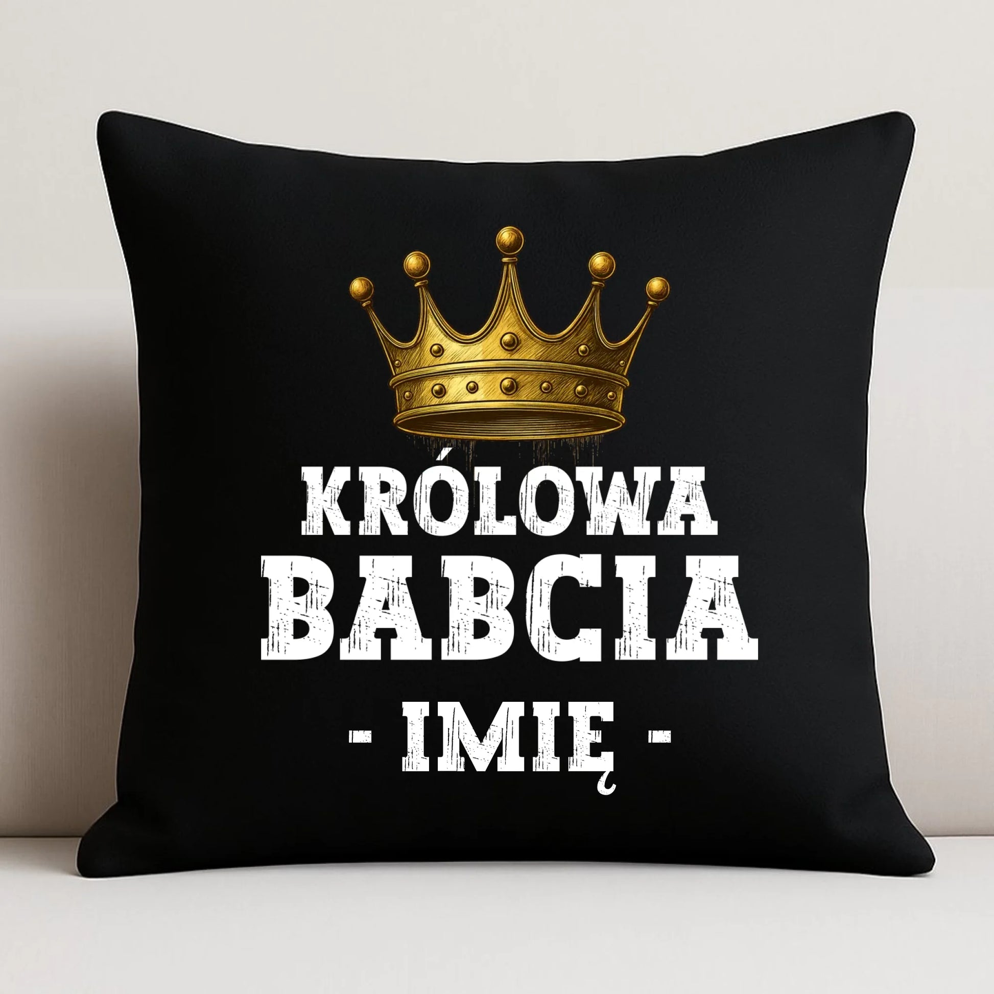 Poduszka dekoracyjna dla babci - Królowa Babcia - personalizowana B17 - StoryCups.pl